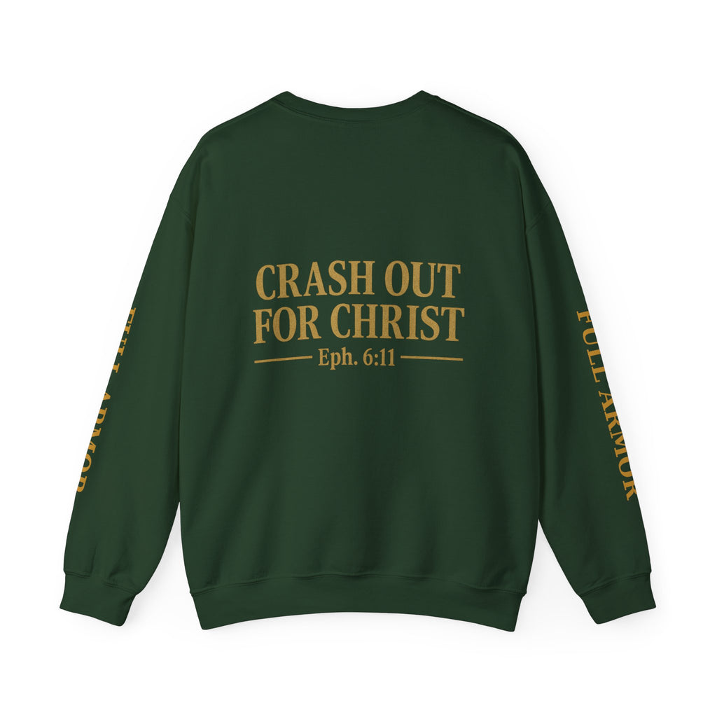 Faith-Inspired Unisex Sweatshirt - 'Crash Out for Christ'