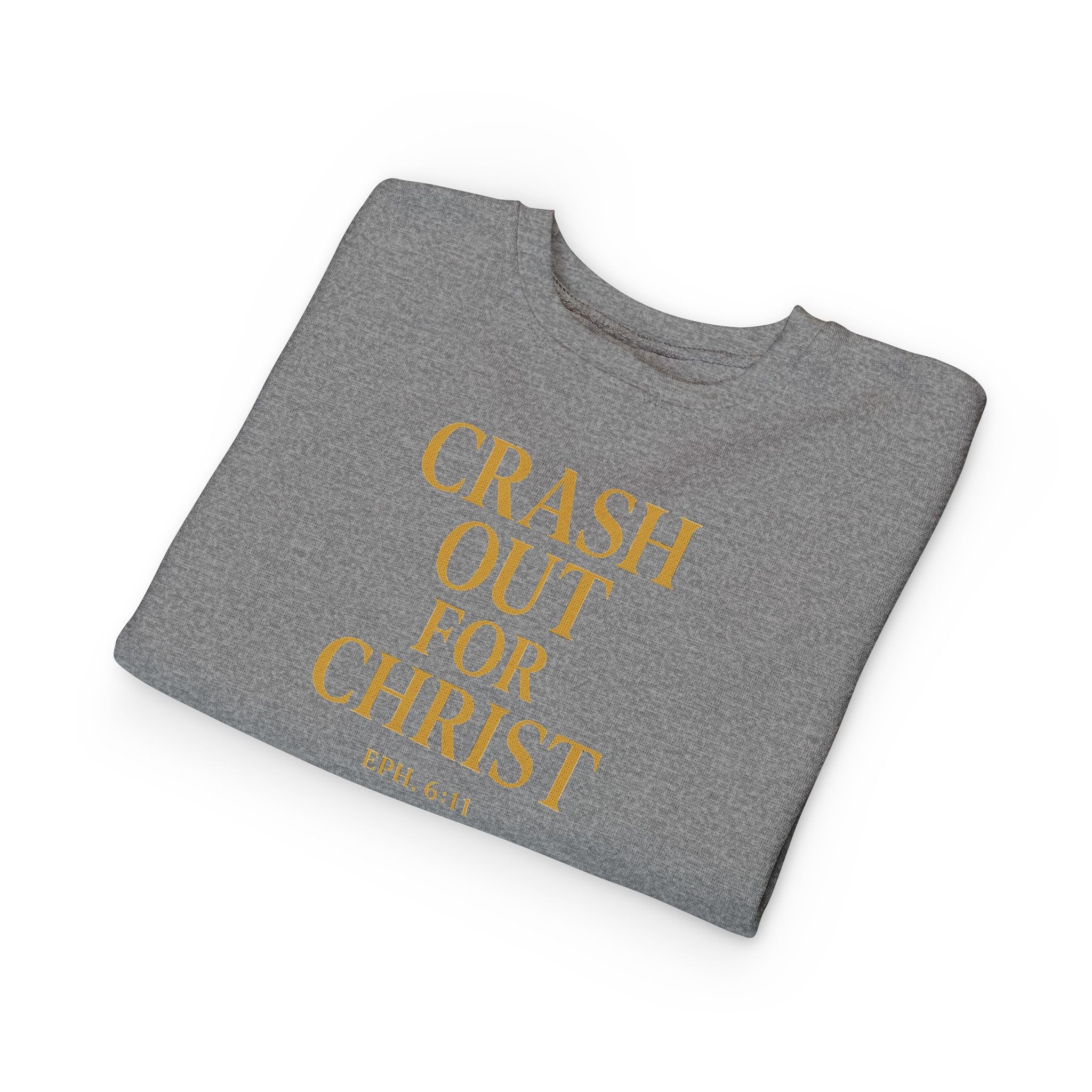 Toddler Sweatshirt: Crash Out for Christ - Cozy Faith-Inspired Pullover
