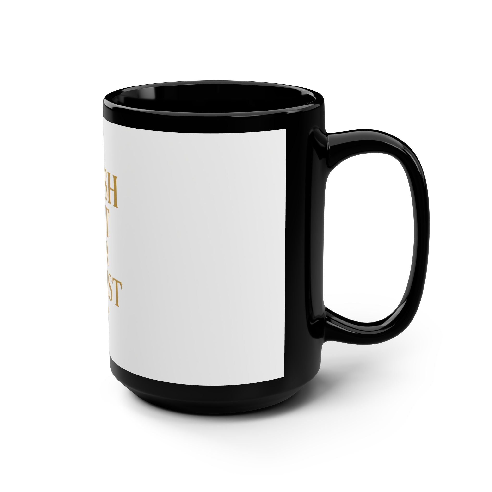 Inspirational Black Mug - Crash Out for Christ, 15oz Coffee Cup