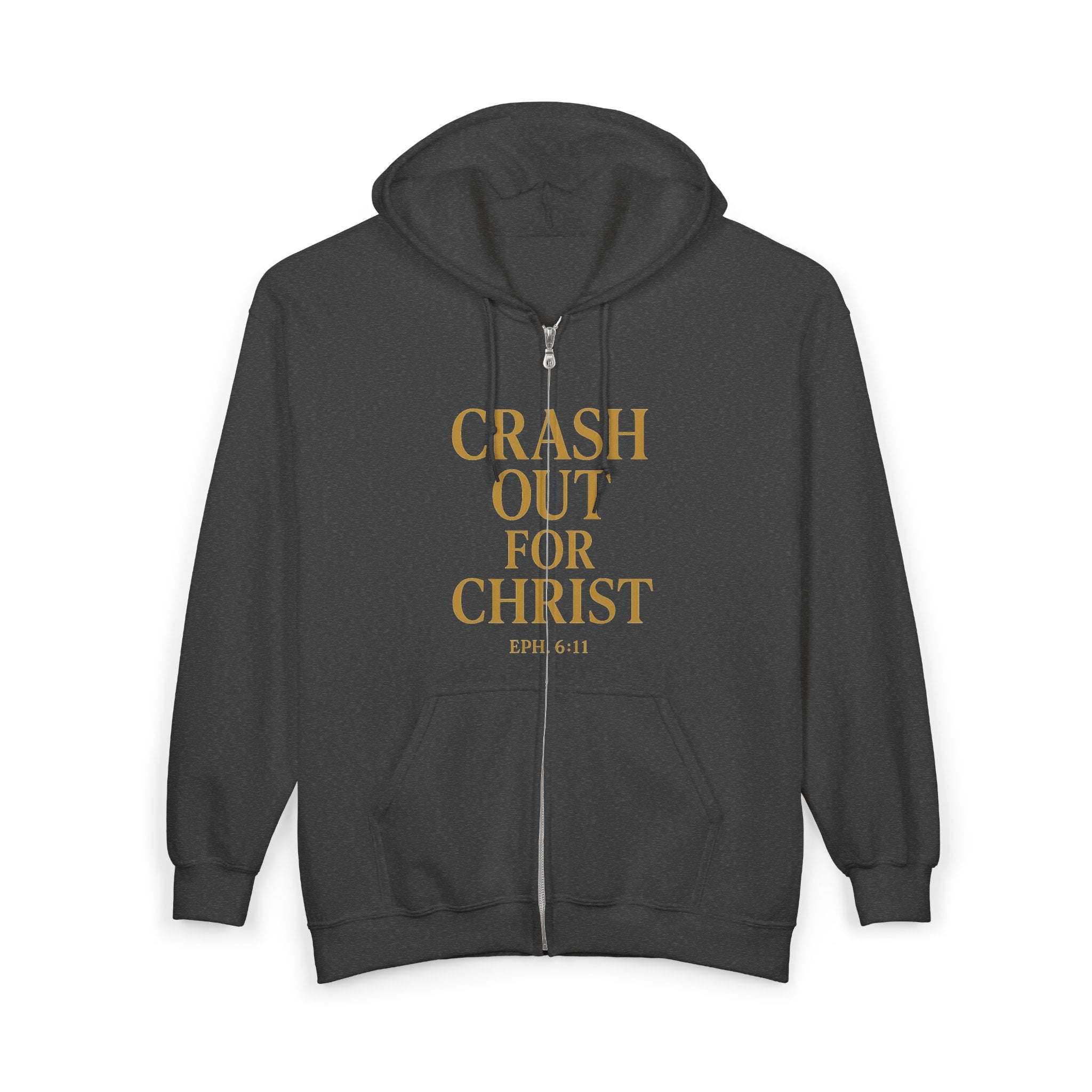 Inspirational Full Zip Hoodie - Crash Out for Christ