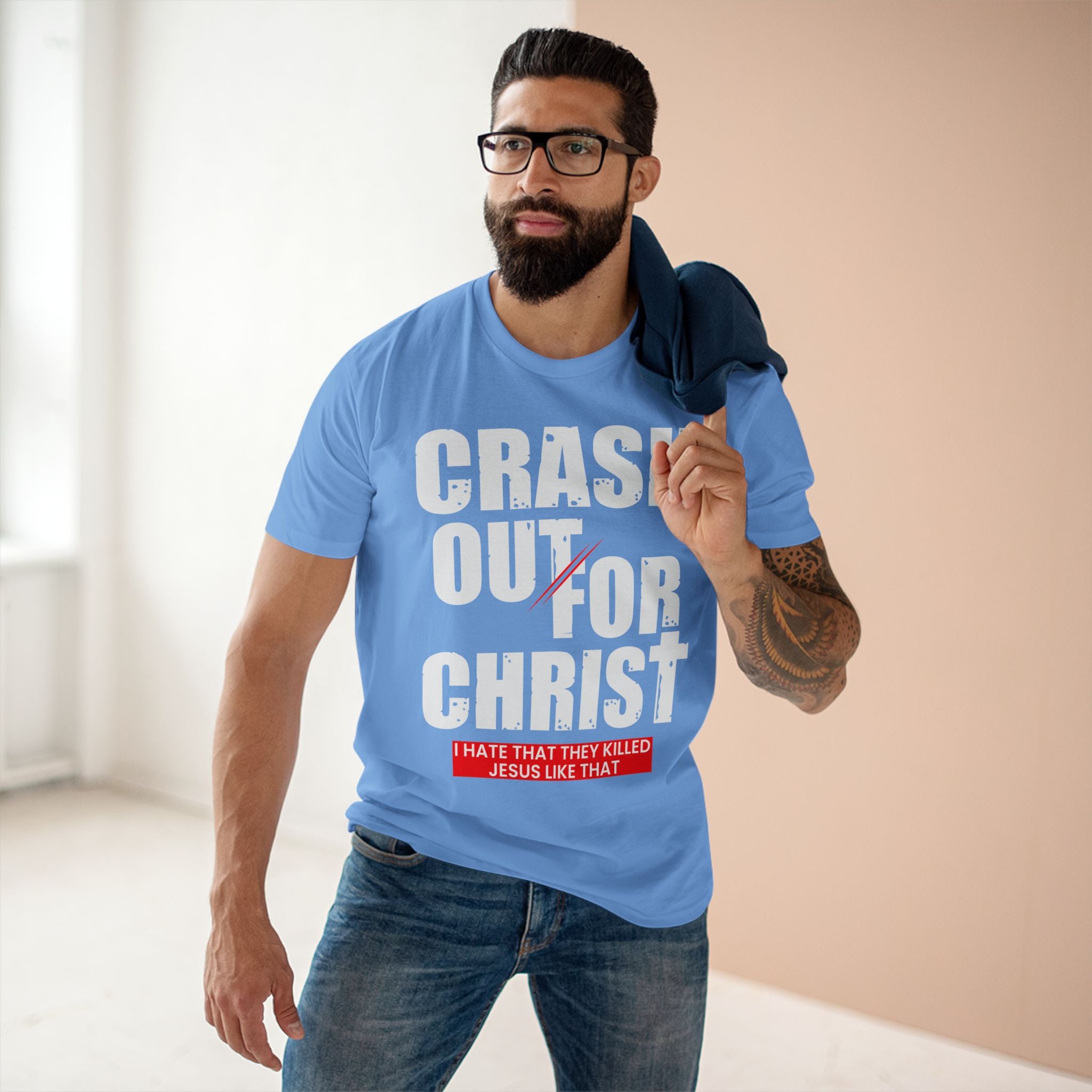 Crash Out for Christ Tee, Faith-Based T-Shirt, Religious Apparel, Inspirational Gift, Christian Tees, Casual Faith Wear
