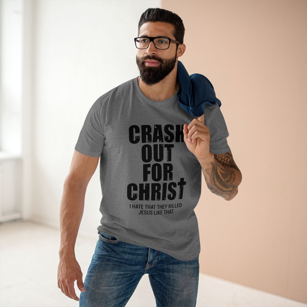 Crash Out for Christ Tee, Christian T-Shirt, Faith Apparel, Religious Gift, Casual Wear, Inspirational Shirts