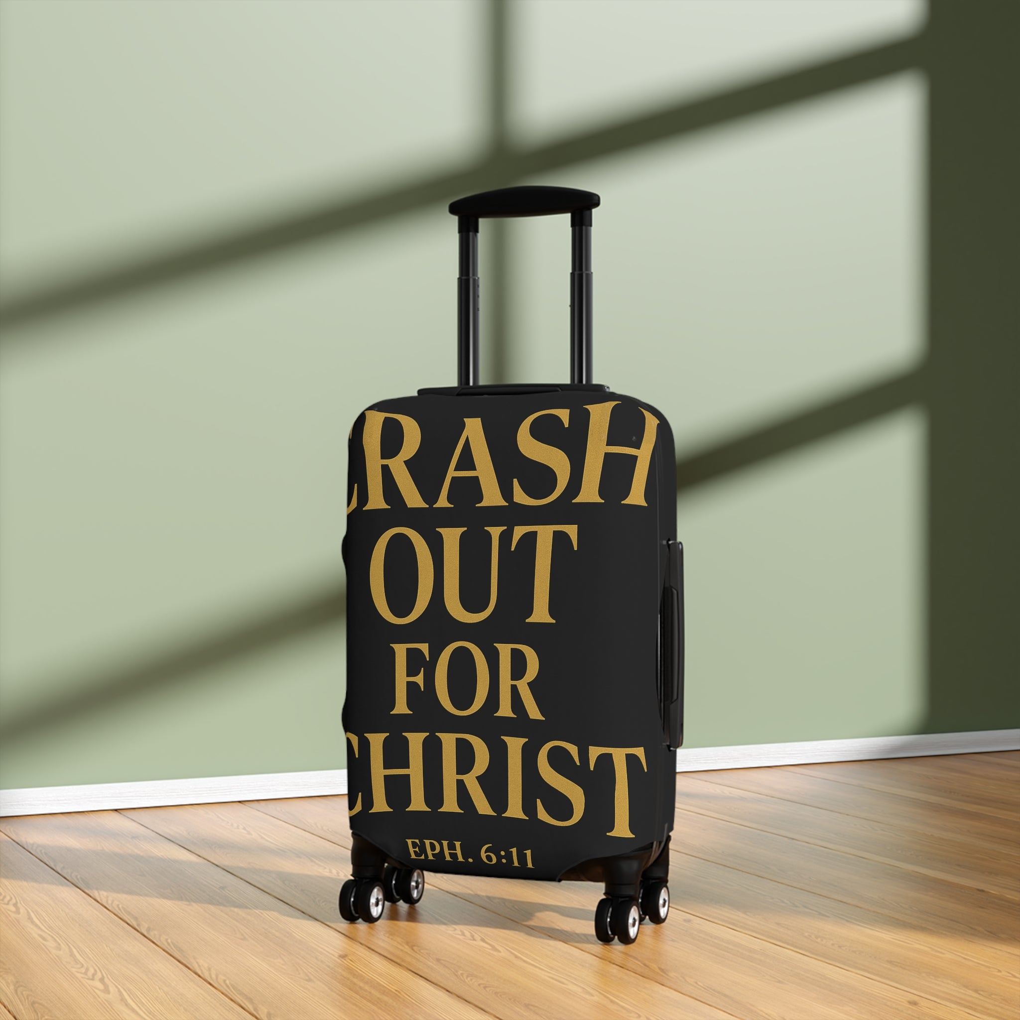 Christian Luggage Cover - Crash Out for Christ & Full Armor Design