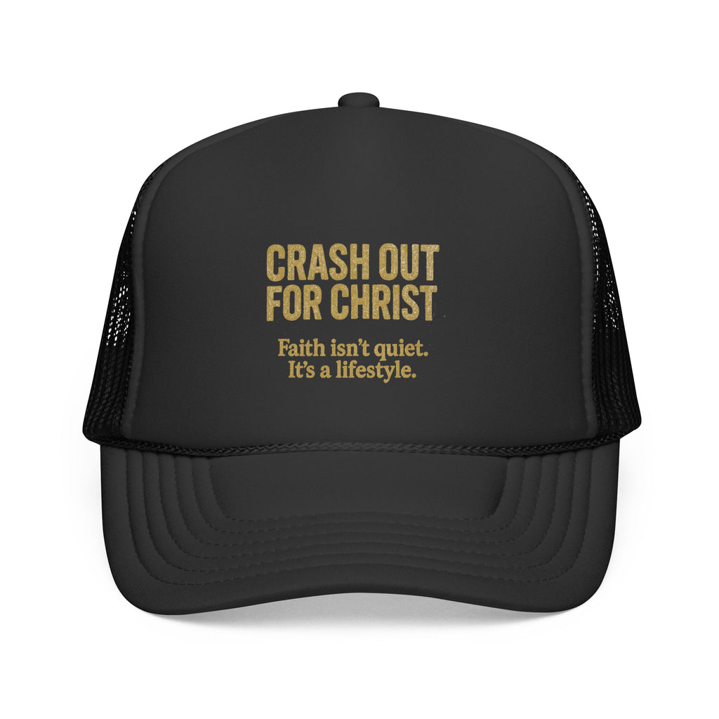 Faith-Inspired Trucker Cap - 'Crash Out for Christ'