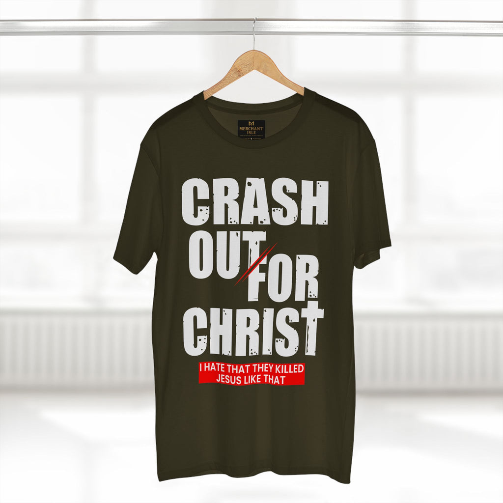 Crash Out for Christ Tee, Faith-Based T-Shirt, Religious Apparel, Inspirational Gift, Christian Tees, Casual Faith Wear