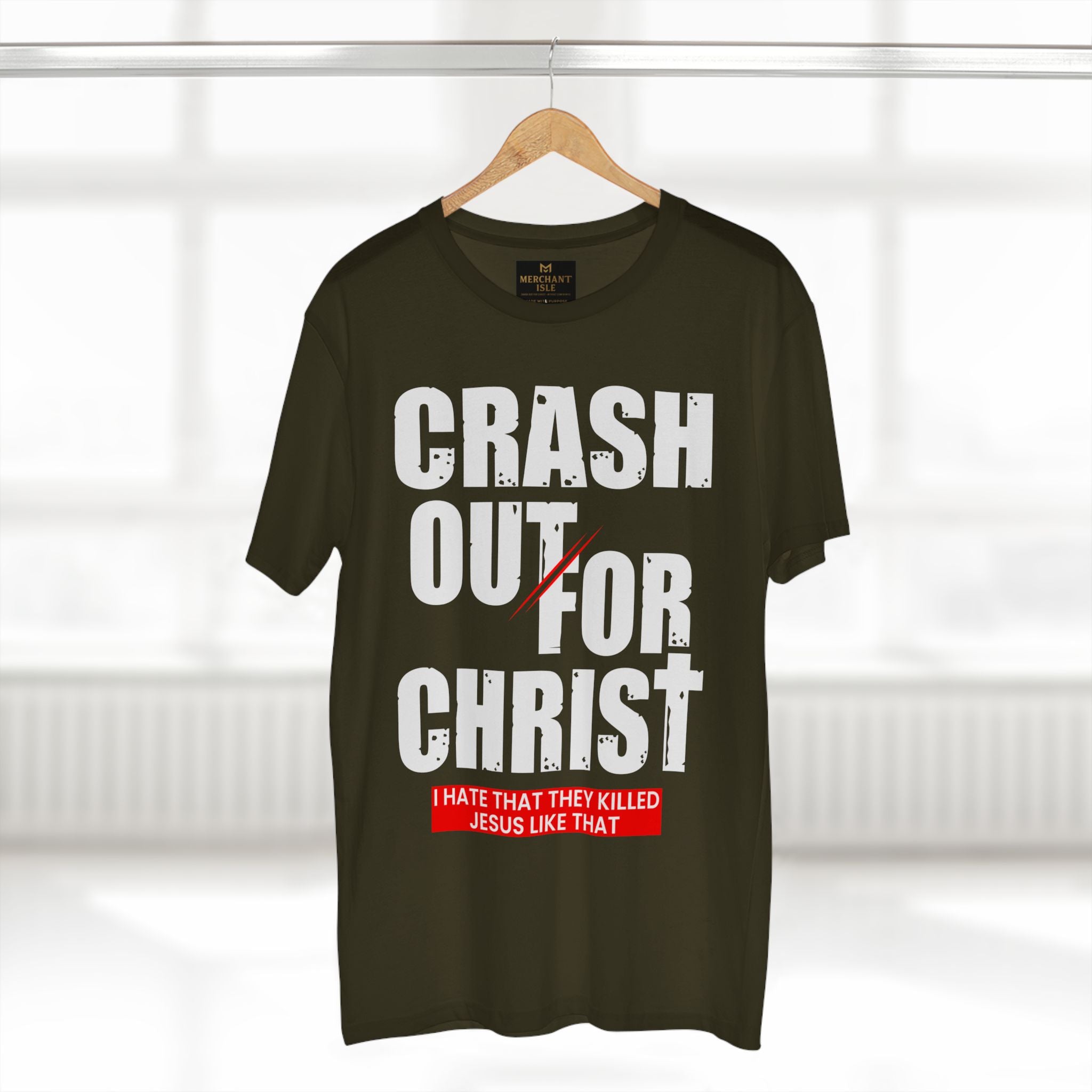 Crash Out for Christ Tee, Faith-Based T-Shirt, Religious Apparel, Inspirational Gift, Christian Tees, Casual Faith Wear