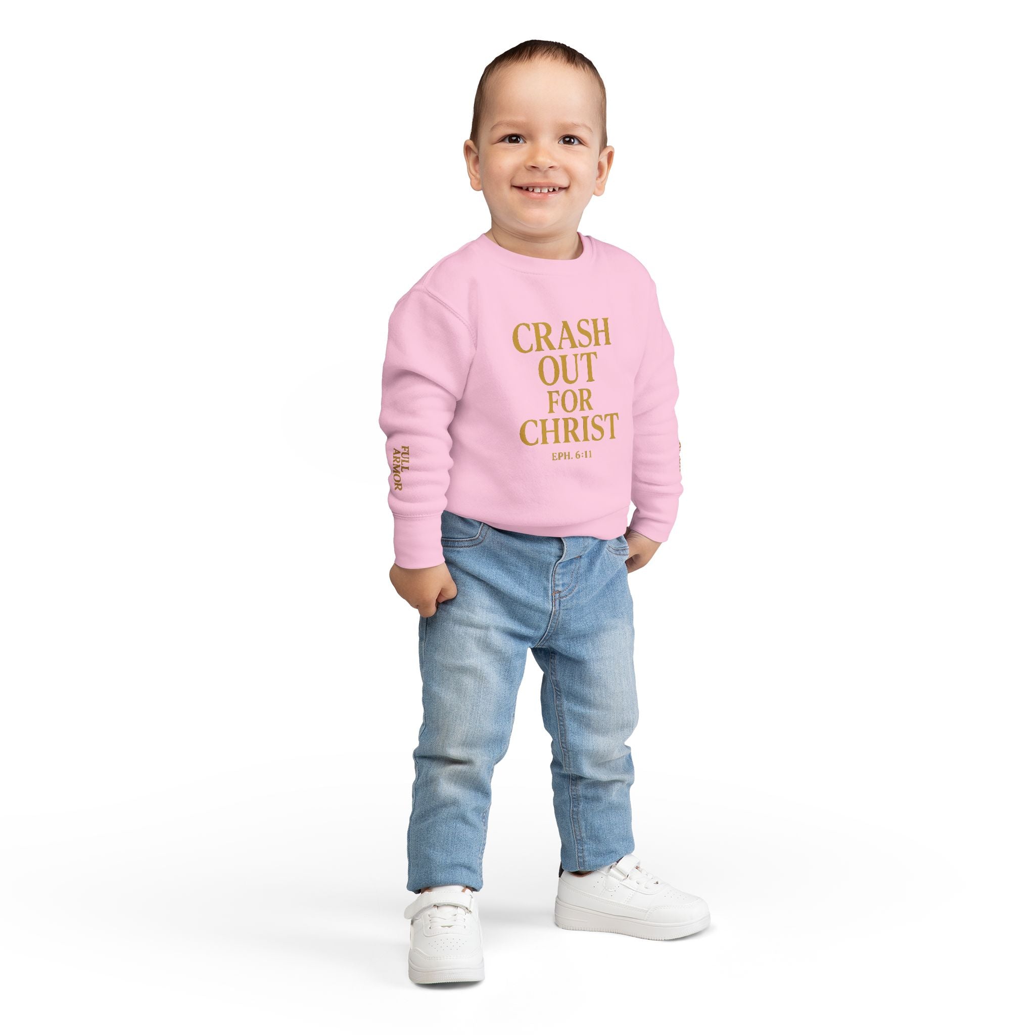 Toddler Sweatshirt: Crash Out for Christ - Cozy Faith-Inspired Pullover