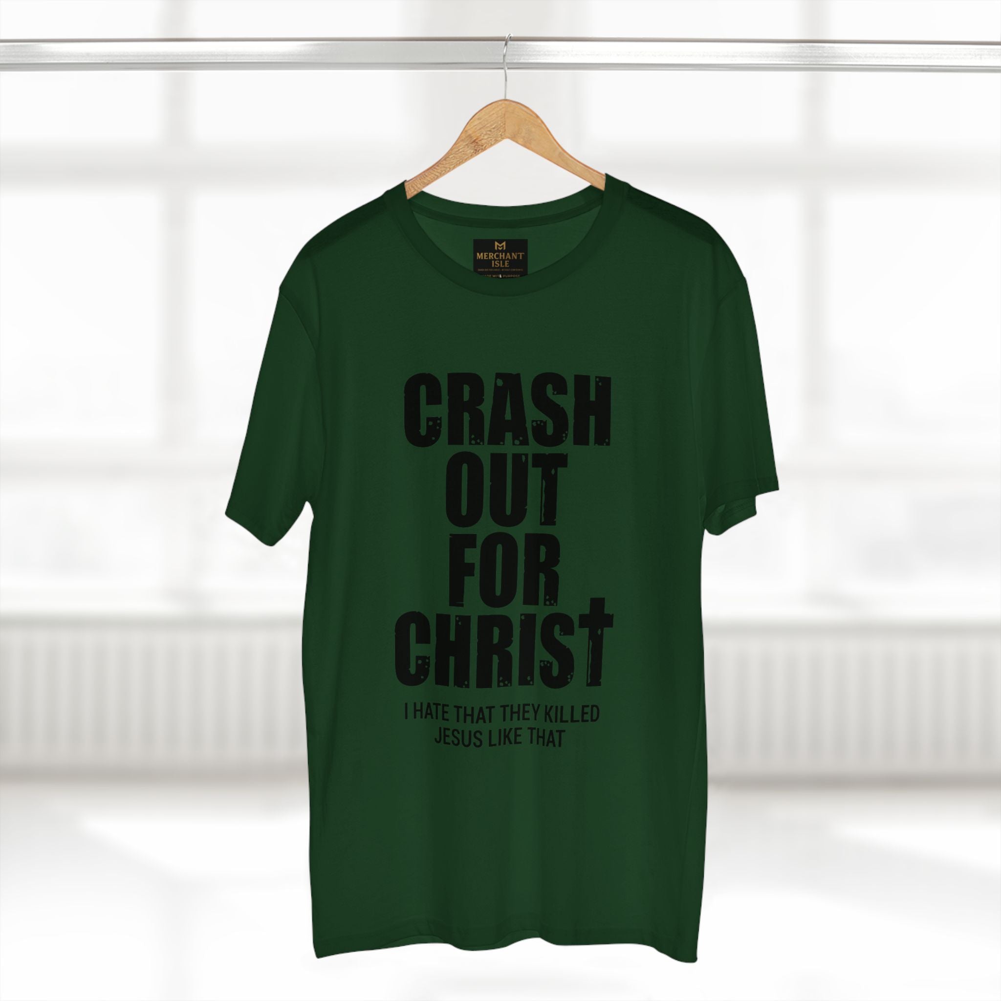 Crash Out for Christ Tee, Christian T-Shirt, Faith Apparel, Religious Gift, Casual Wear, Inspirational Shirts