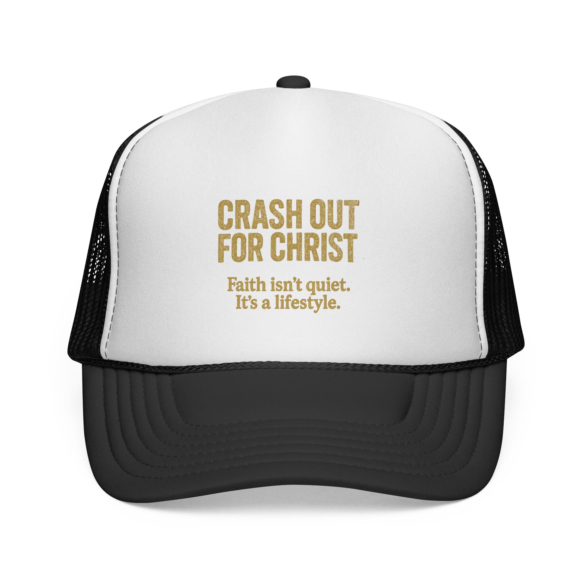 Faith-Inspired Trucker Cap - 'Crash Out for Christ'