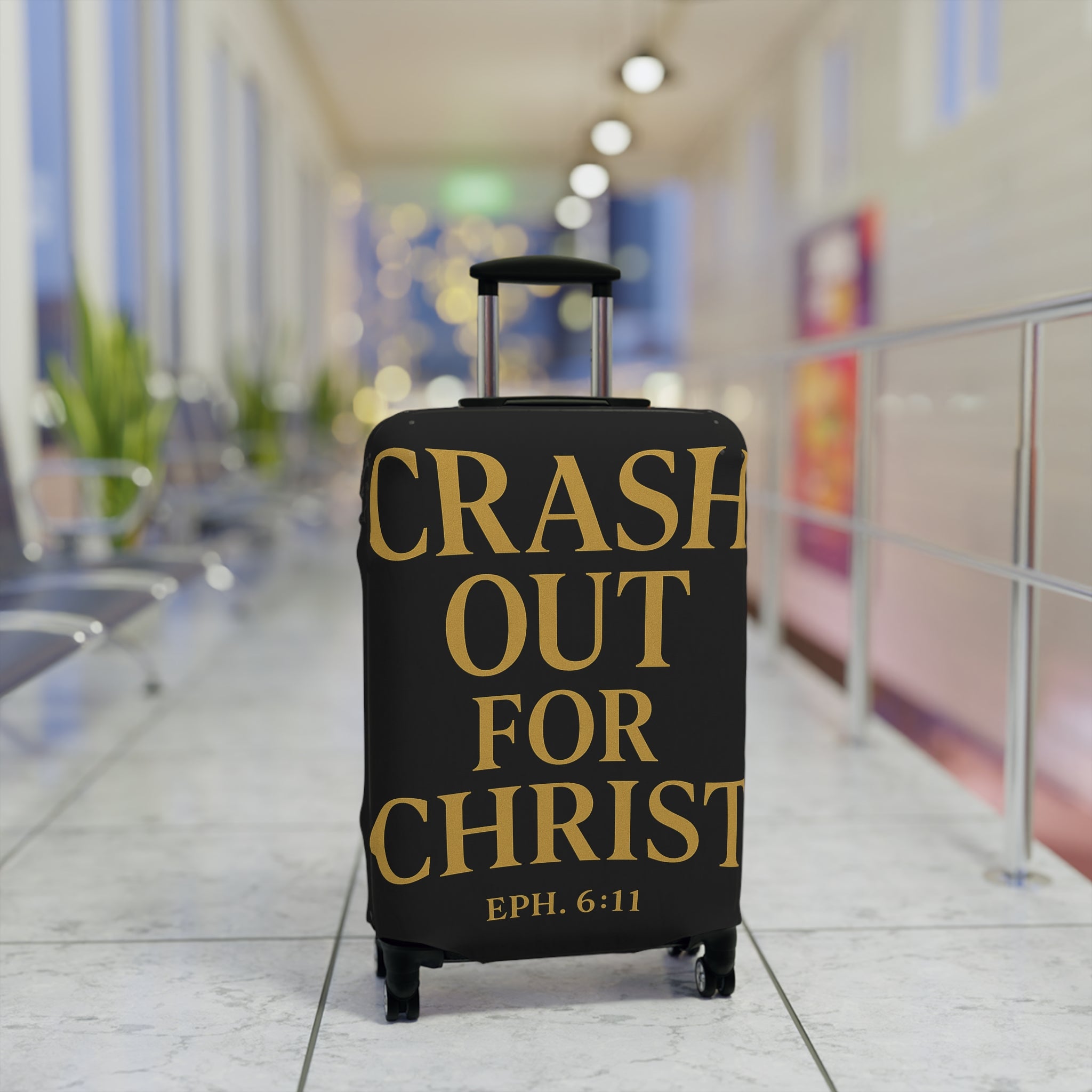 Christian Luggage Cover - Crash Out for Christ & Full Armor Design