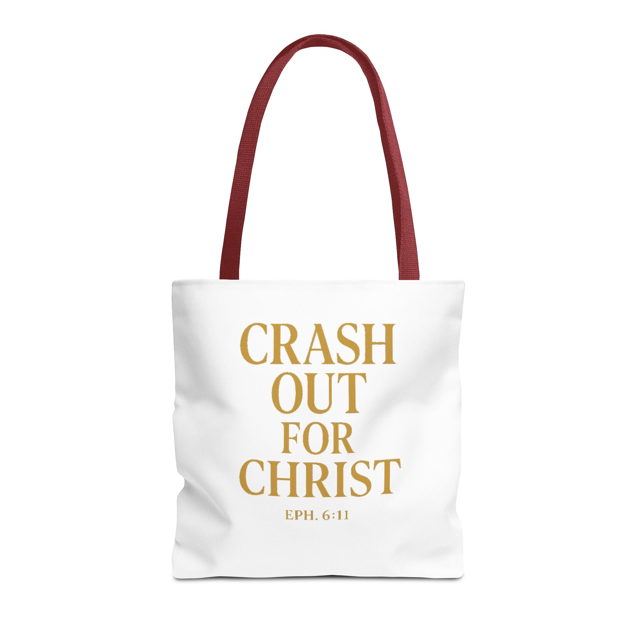 Inspirational Christian Tote Bag - "Crash Out for Christ"