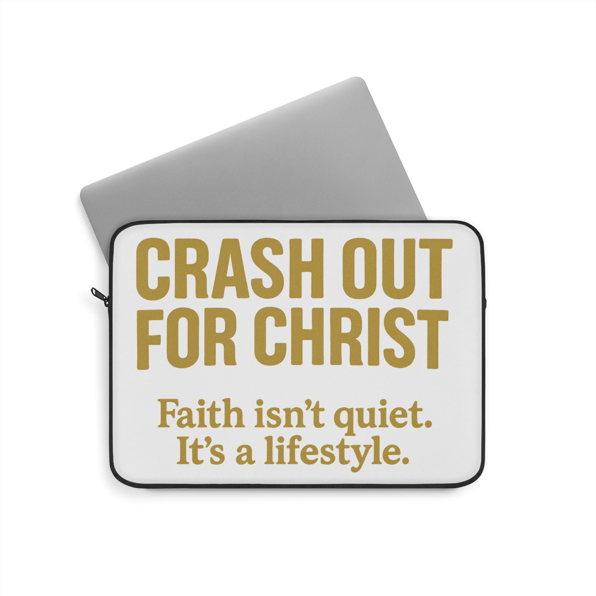 Crash Out for Christ Laptop Sleeve - Inspirational Faith Laptop Case