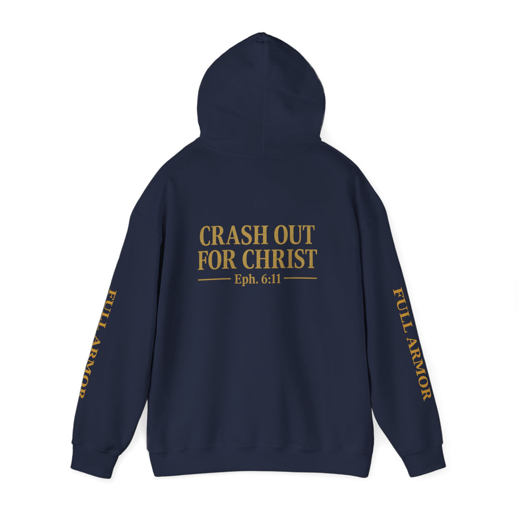 Inspirational Hooded Sweatshirt - Crash Out for Christ, Faith Apparel, Unisex Christian Gift, Cozy Hoodie for Worship, Church Events