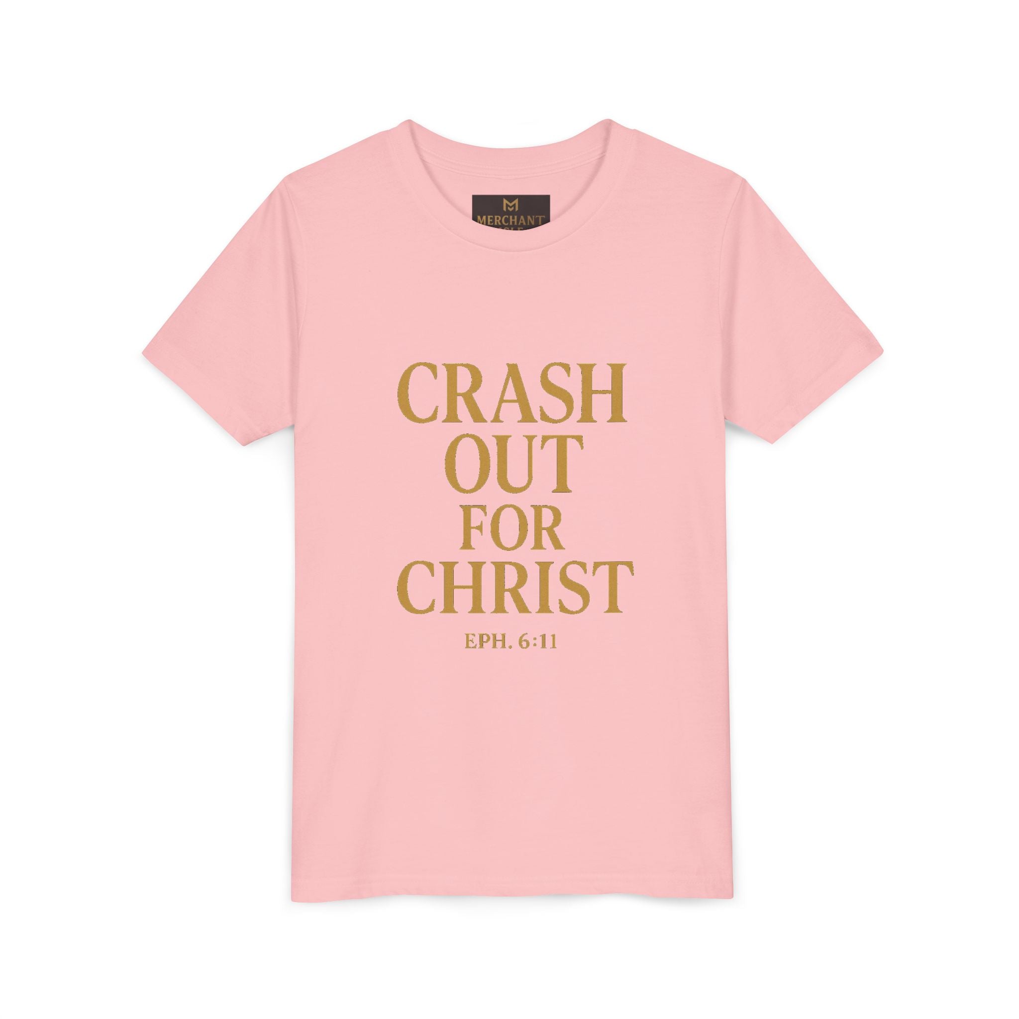 Faith-Inspired Youth Short Sleeve Tee - "Crash Out for Christ"