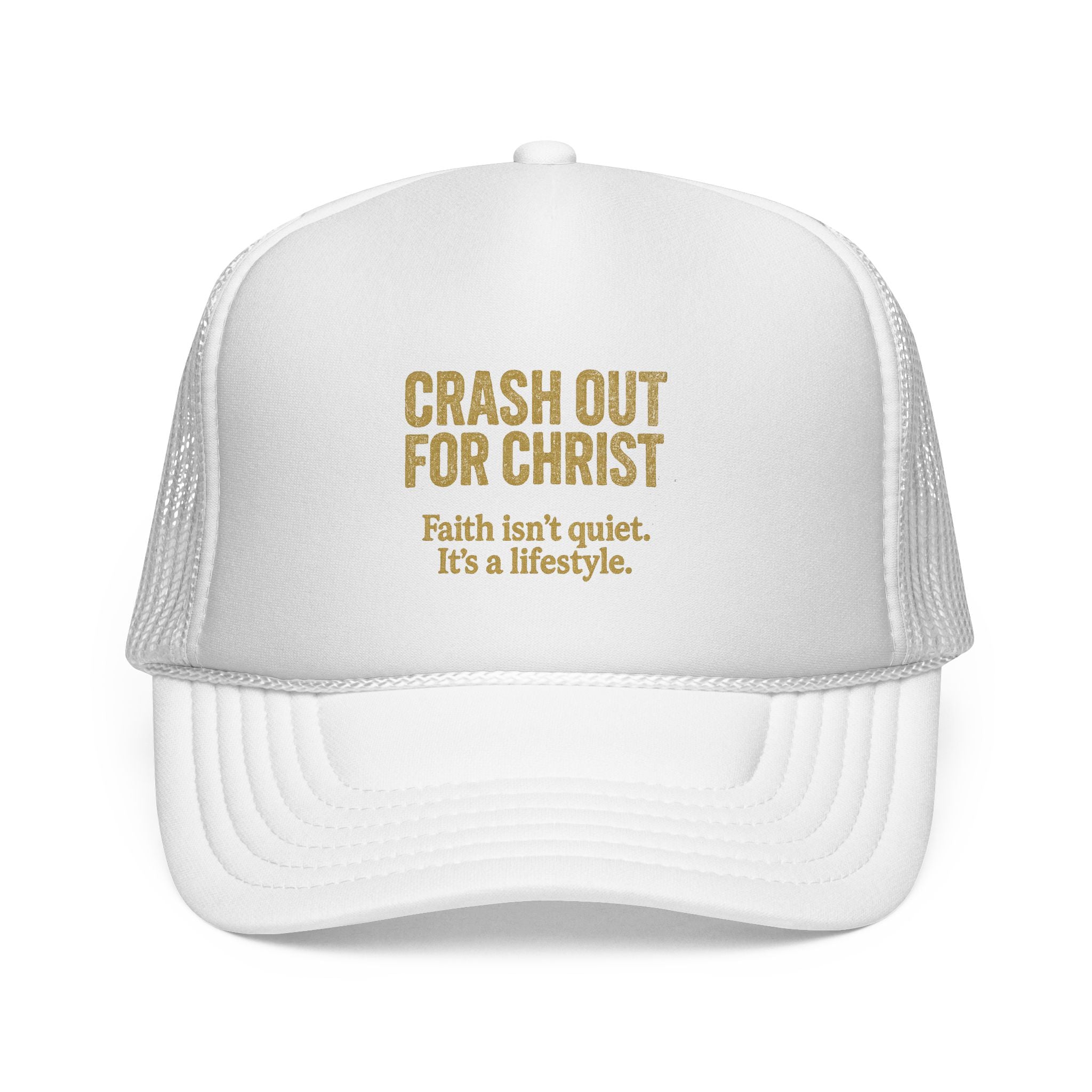 Faith-Inspired Trucker Cap - 'Crash Out for Christ'
