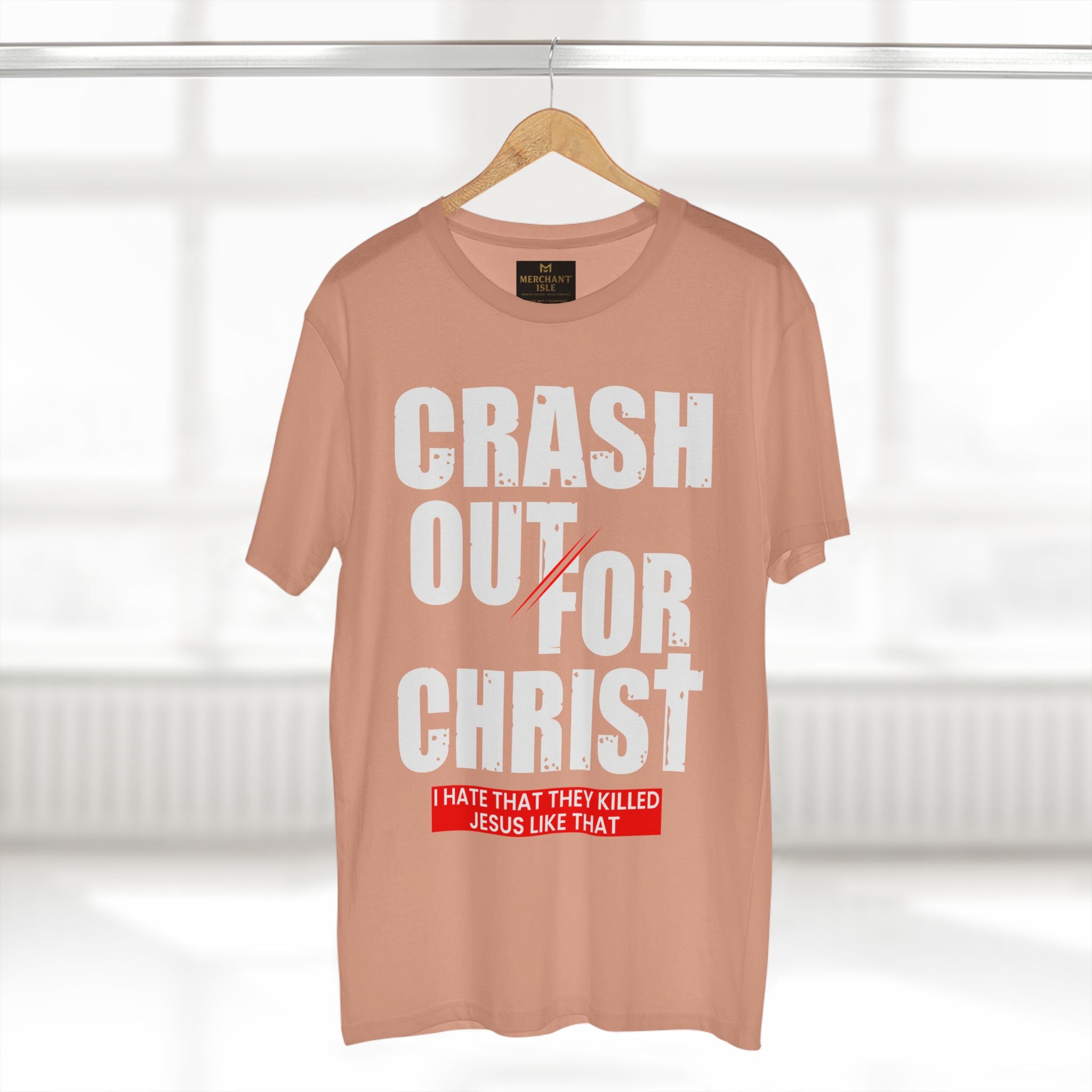 Crash Out for Christ Tee, Faith-Based T-Shirt, Religious Apparel, Inspirational Gift, Christian Tees, Casual Faith Wear