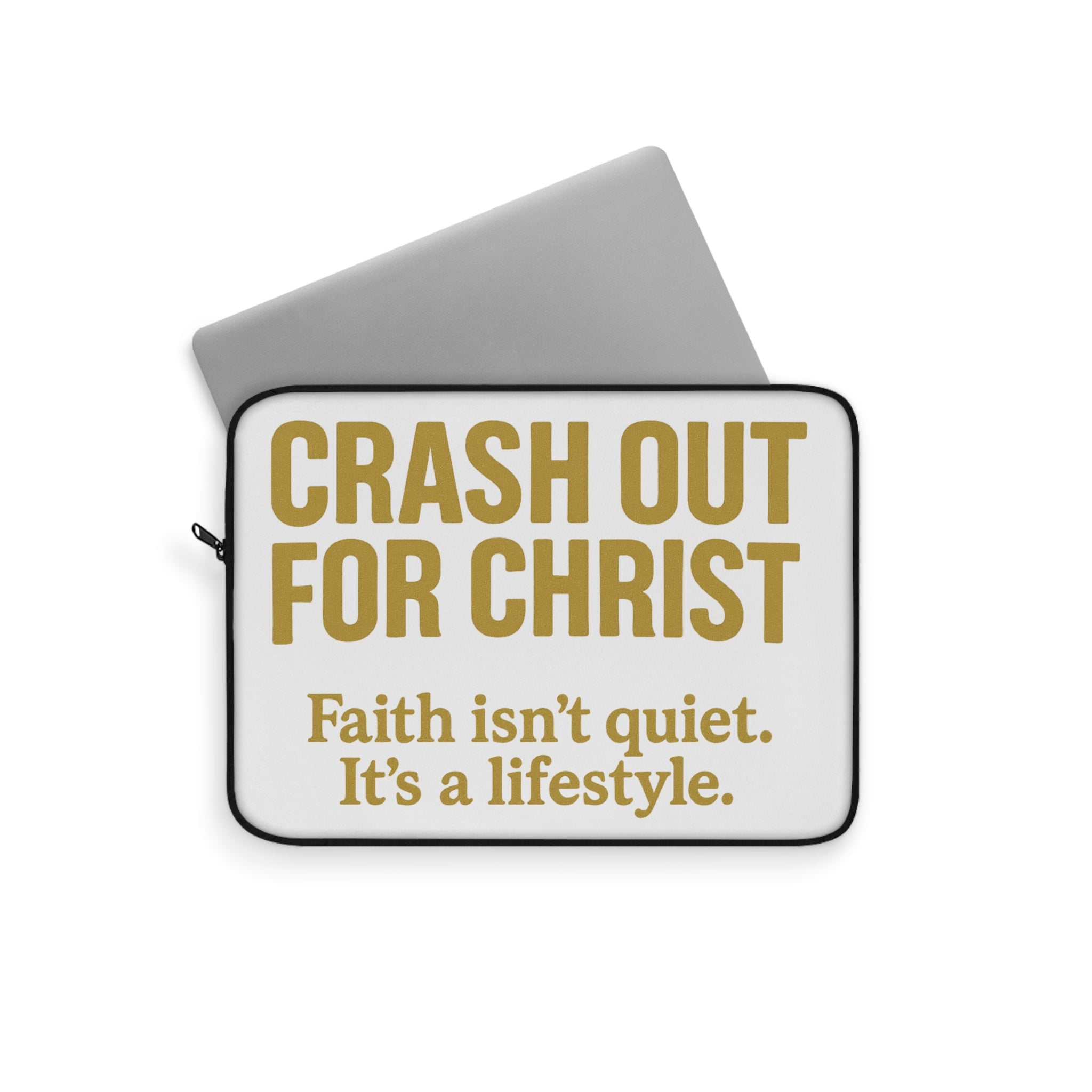 Crash Out for Christ Laptop Sleeve - Inspirational Faith Laptop Case