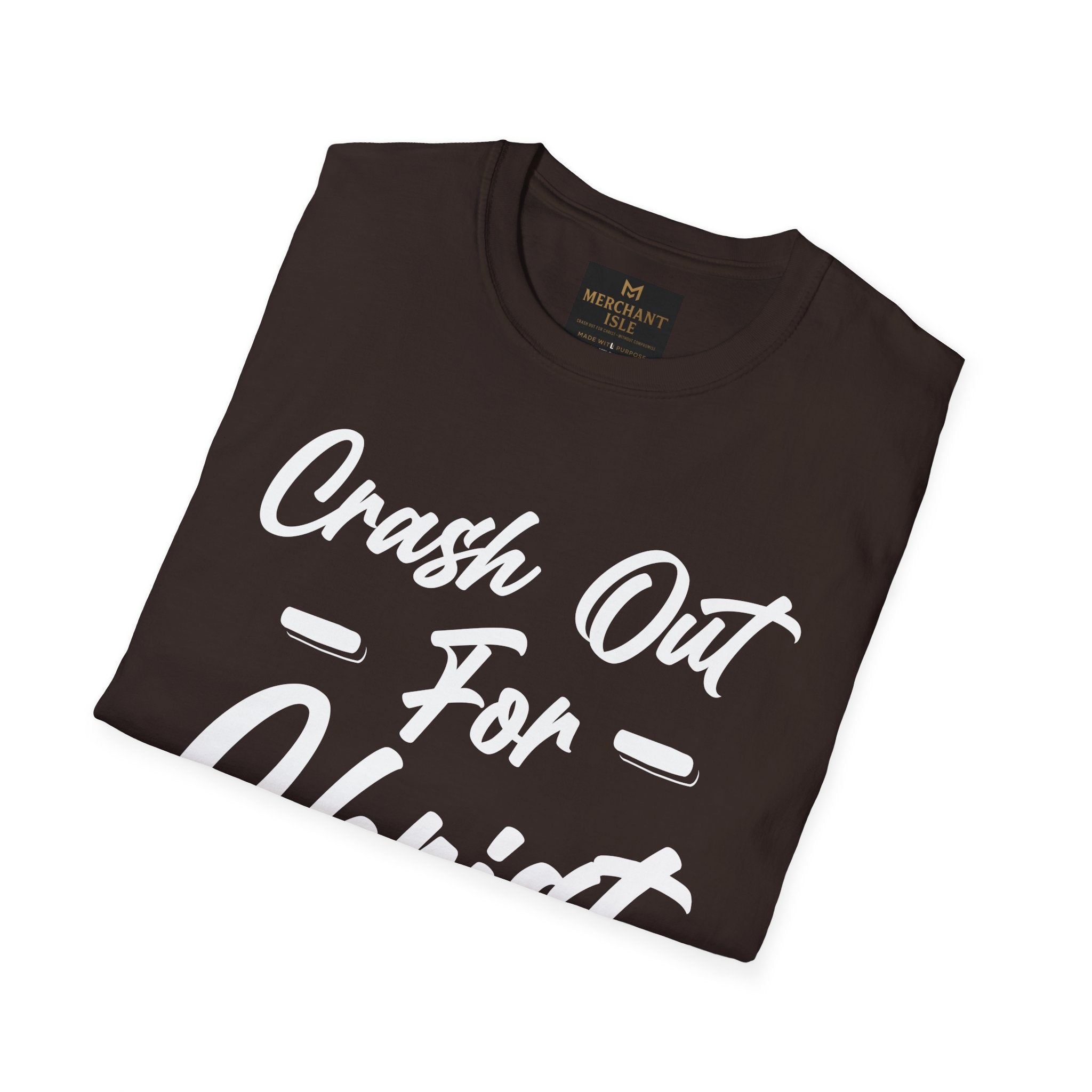 Crash Out for Christ Unisex Softstyle T-Shirt | Faith-Based Apparel, Casual Wear, Christian Gift, Inspirational Tee, Church Clothing