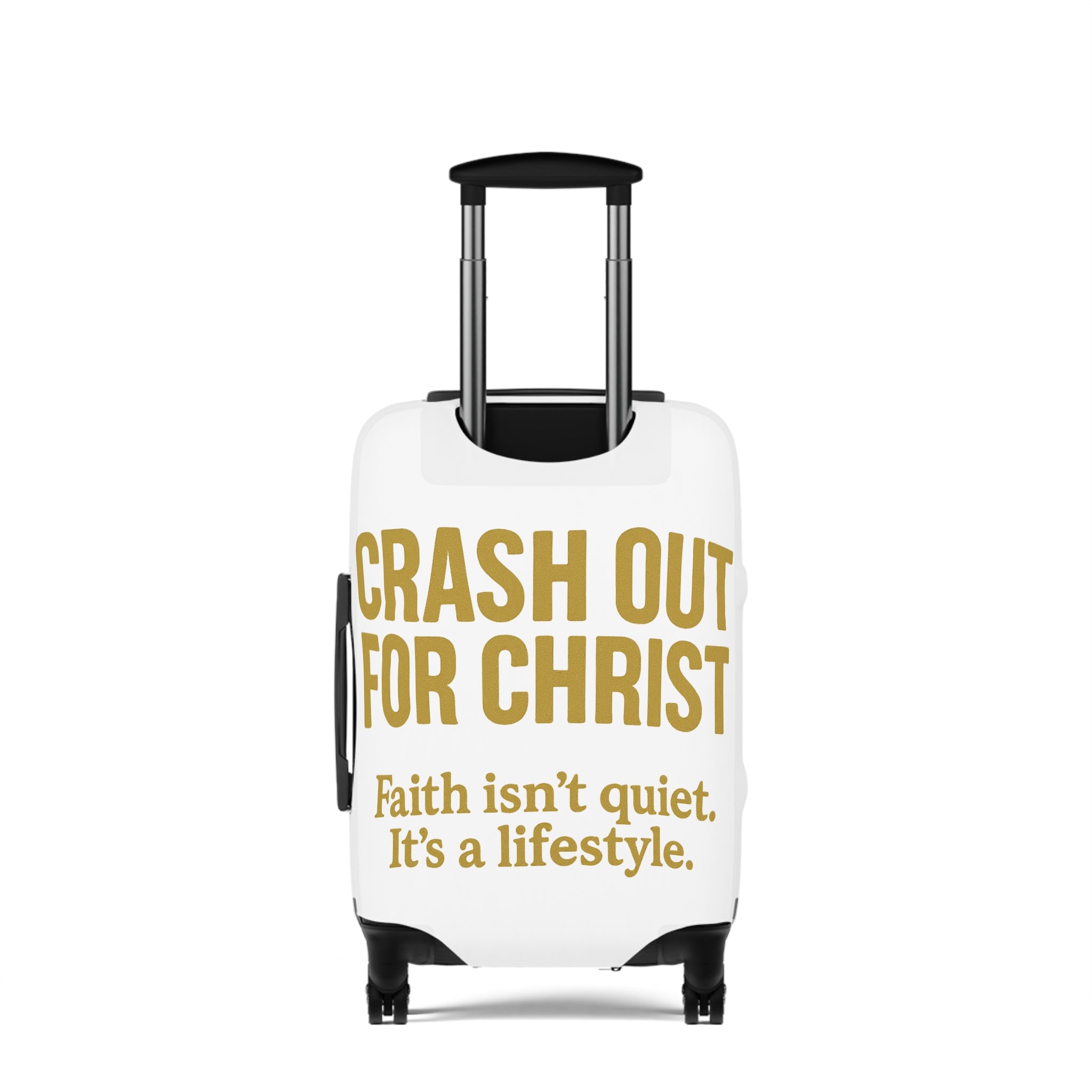 Inspirational Luggage Cover - "Crash Out for Christ"