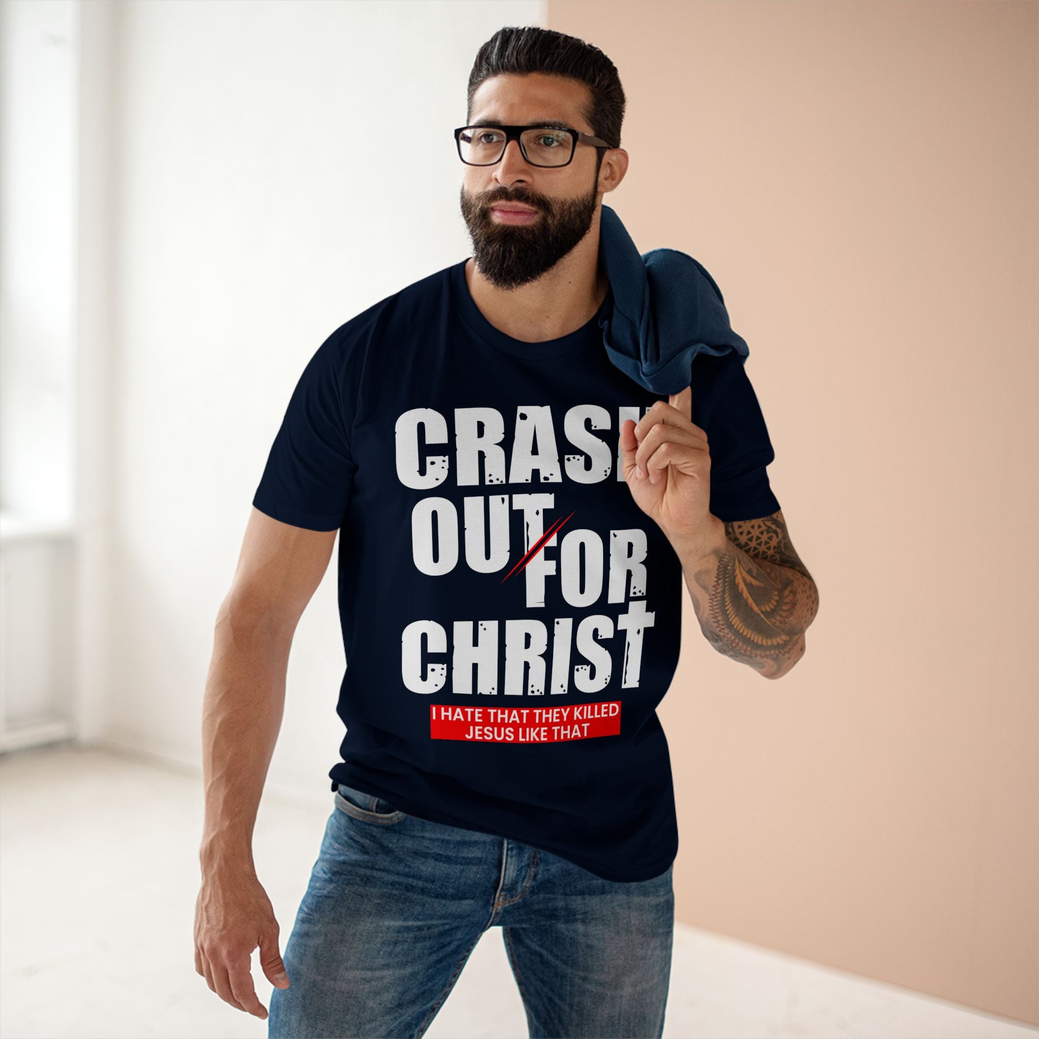 Crash Out for Christ Tee, Faith-Based T-Shirt, Religious Apparel, Inspirational Gift, Christian Tees, Casual Faith Wear