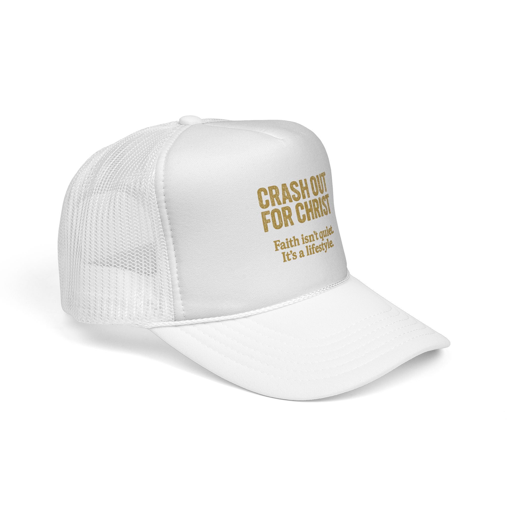 Faith-Inspired Trucker Cap - 'Crash Out for Christ'
