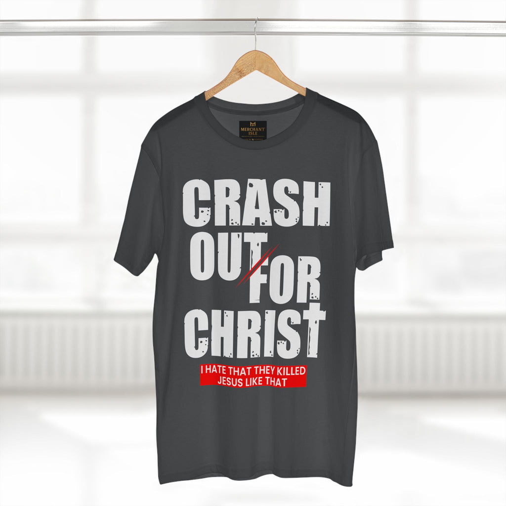Crash Out for Christ Tee, Faith-Based T-Shirt, Religious Apparel, Inspirational Gift, Christian Tees, Casual Faith Wear