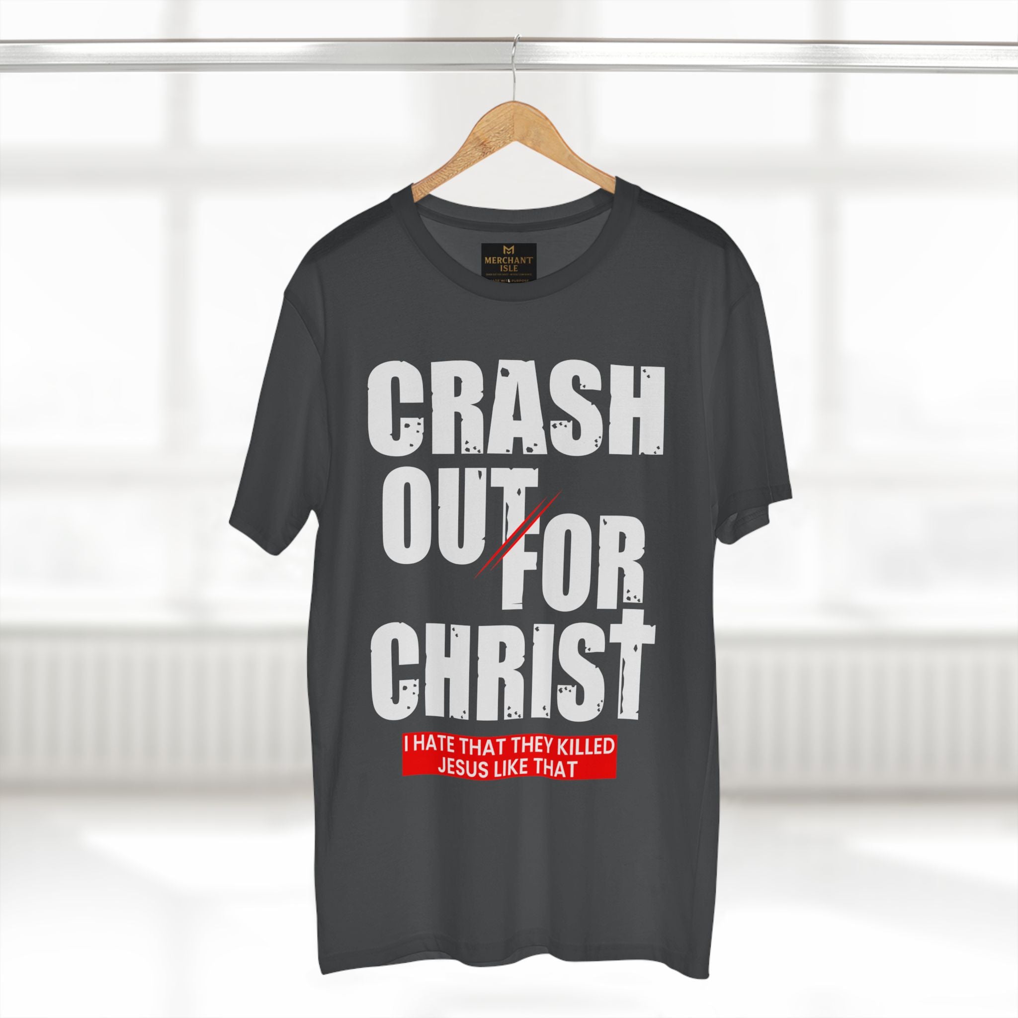 Crash Out for Christ Tee, Faith-Based T-Shirt, Religious Apparel, Inspirational Gift, Christian Tees, Casual Faith Wear