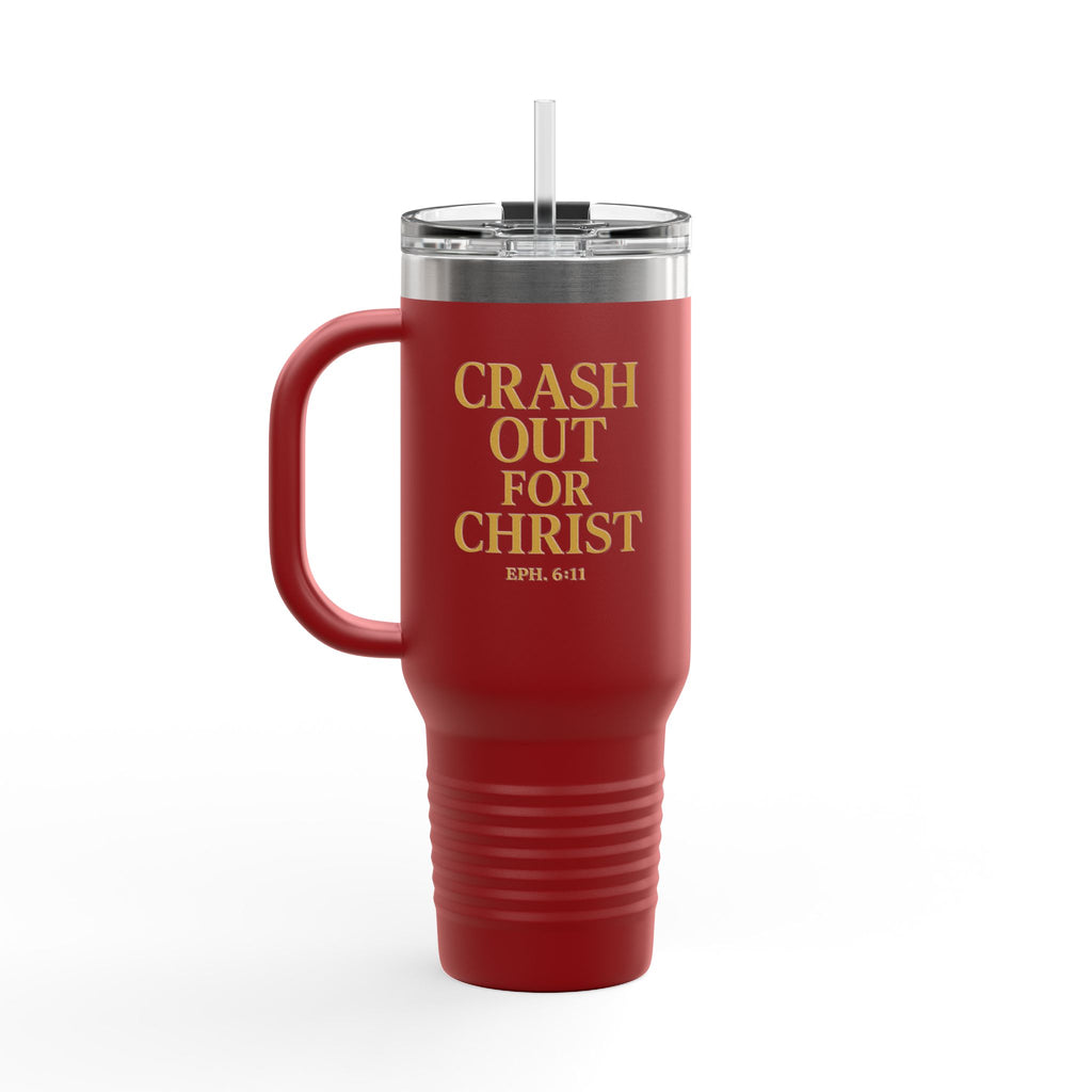 Crash Out for Christ Insulated Travel Mug - 40oz with Straw