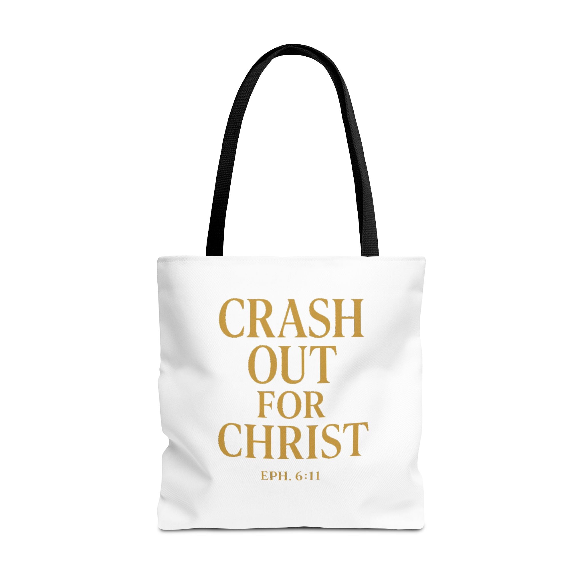 Inspirational Christian Tote Bag - "Crash Out for Christ"
