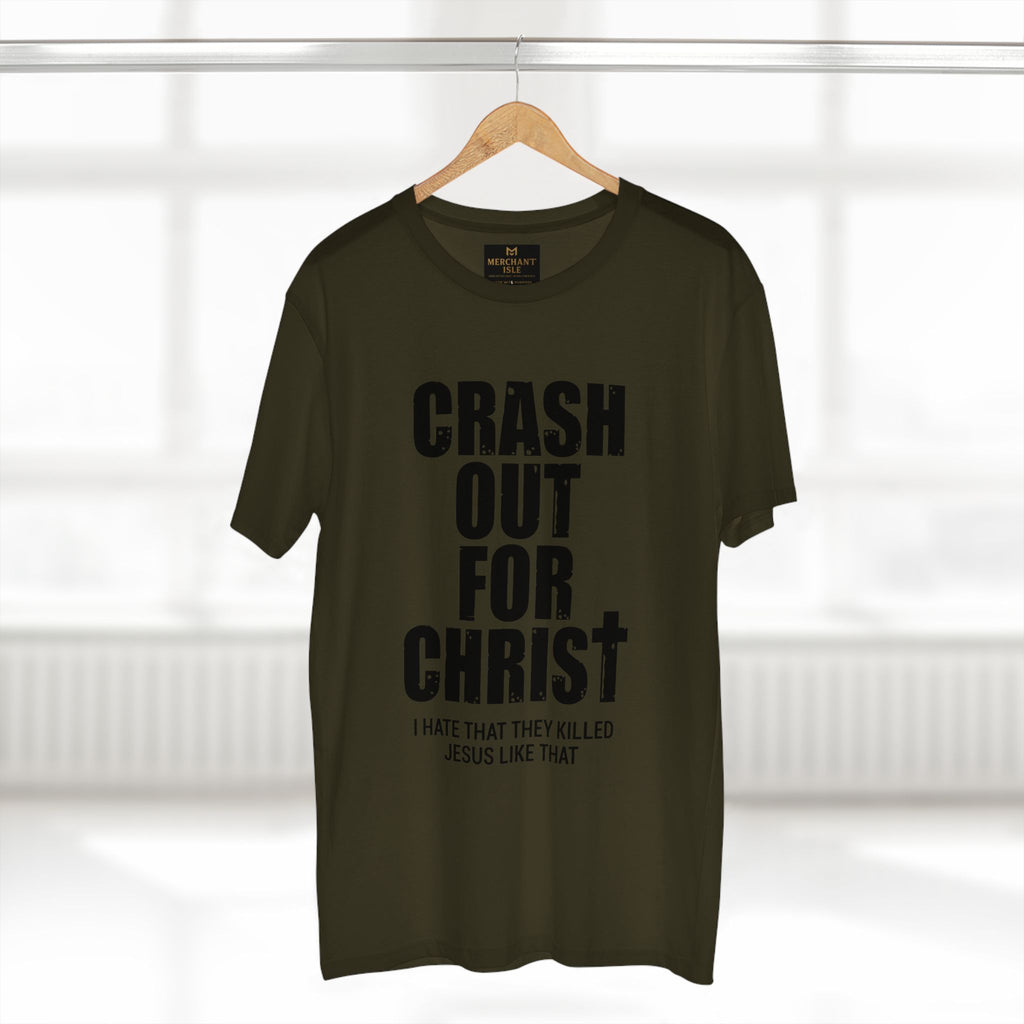 Crash Out for Christ Tee, Christian T-Shirt, Faith Apparel, Religious Gift, Casual Wear, Inspirational Shirts