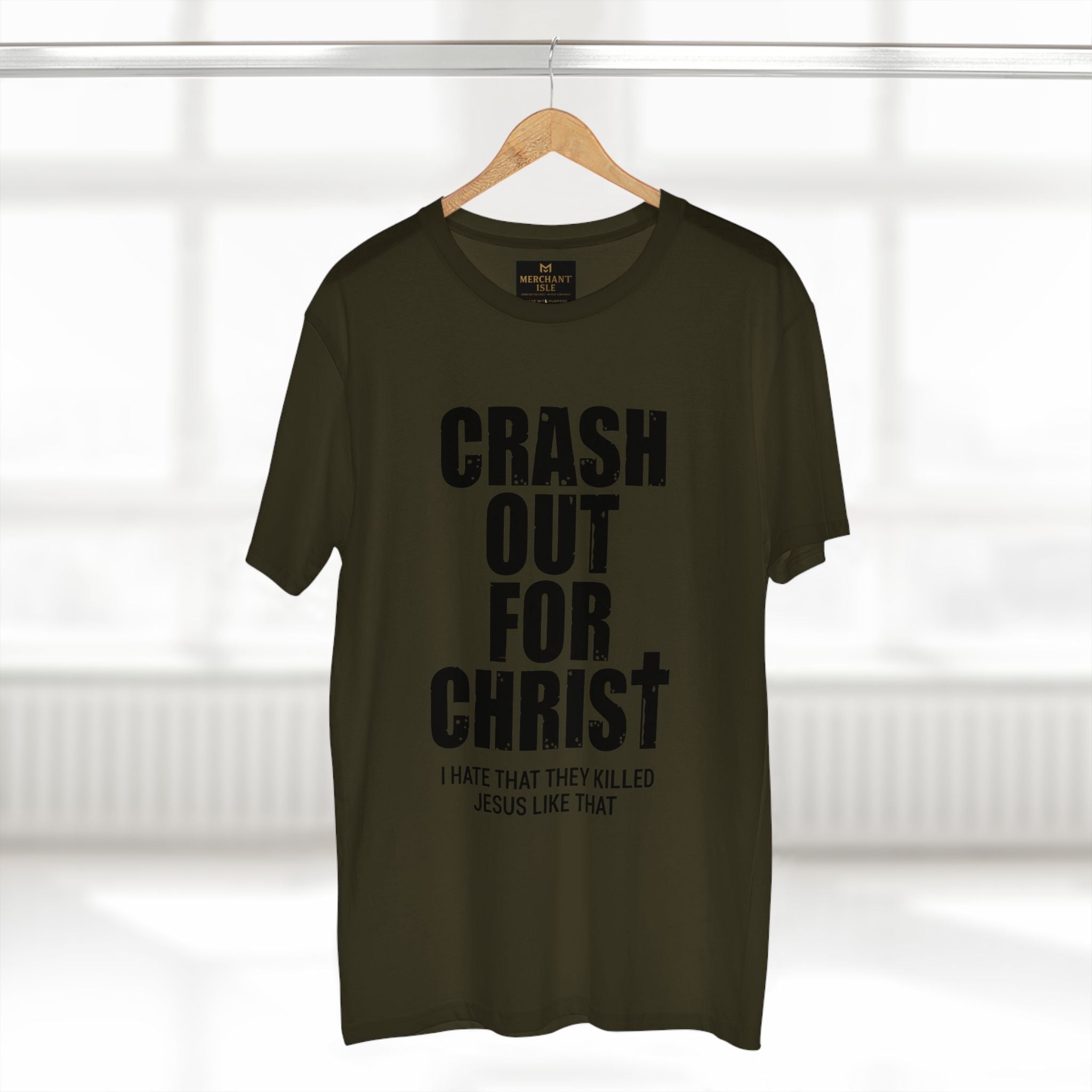 Crash Out for Christ Tee, Christian T-Shirt, Faith Apparel, Religious Gift, Casual Wear, Inspirational Shirts
