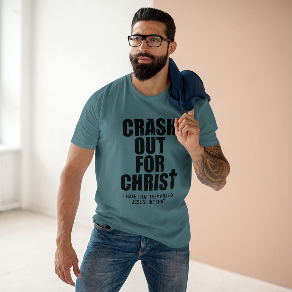 Crash Out for Christ Tee, Christian T-Shirt, Faith Apparel, Religious Gift, Casual Wear, Inspirational Shirts