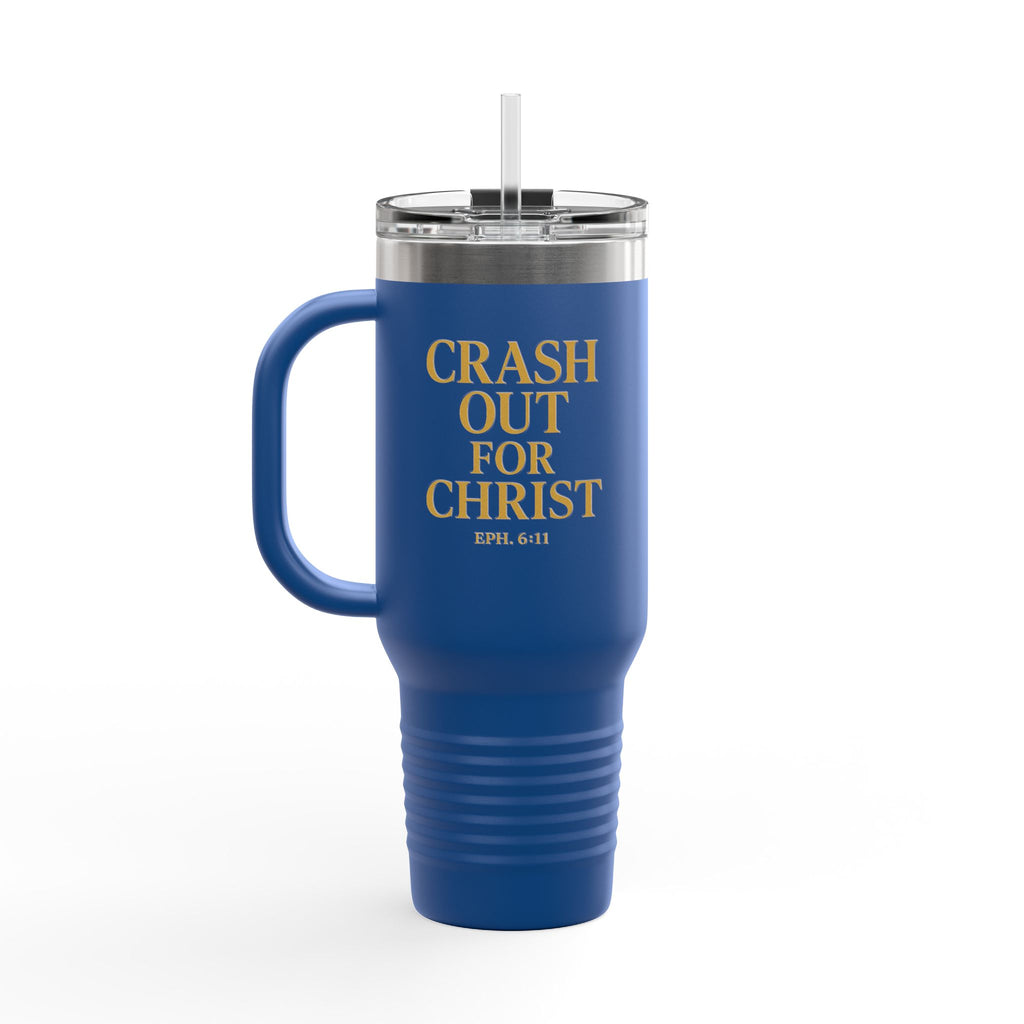 Crash Out for Christ Insulated Travel Mug - 40oz with Straw