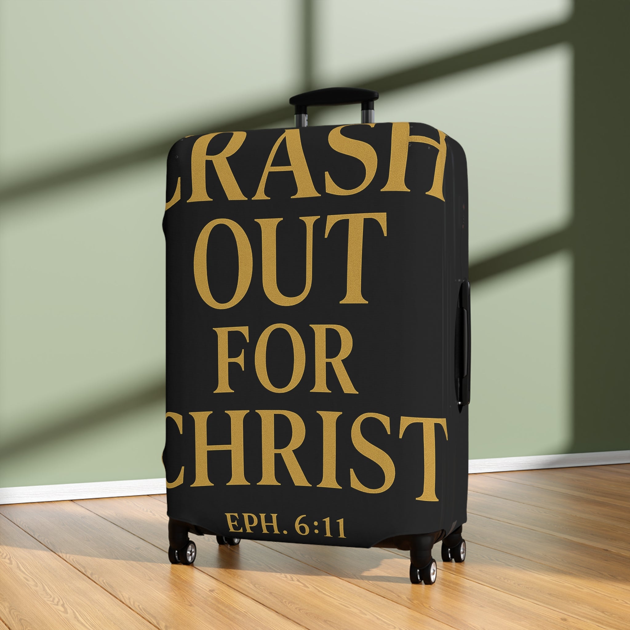 Christian Luggage Cover - Crash Out for Christ & Full Armor Design
