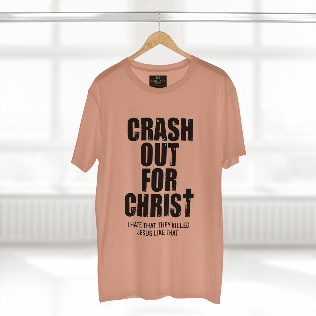 Crash Out for Christ Tee, Christian T-Shirt, Faith Apparel, Religious Gift, Casual Wear, Inspirational Shirts