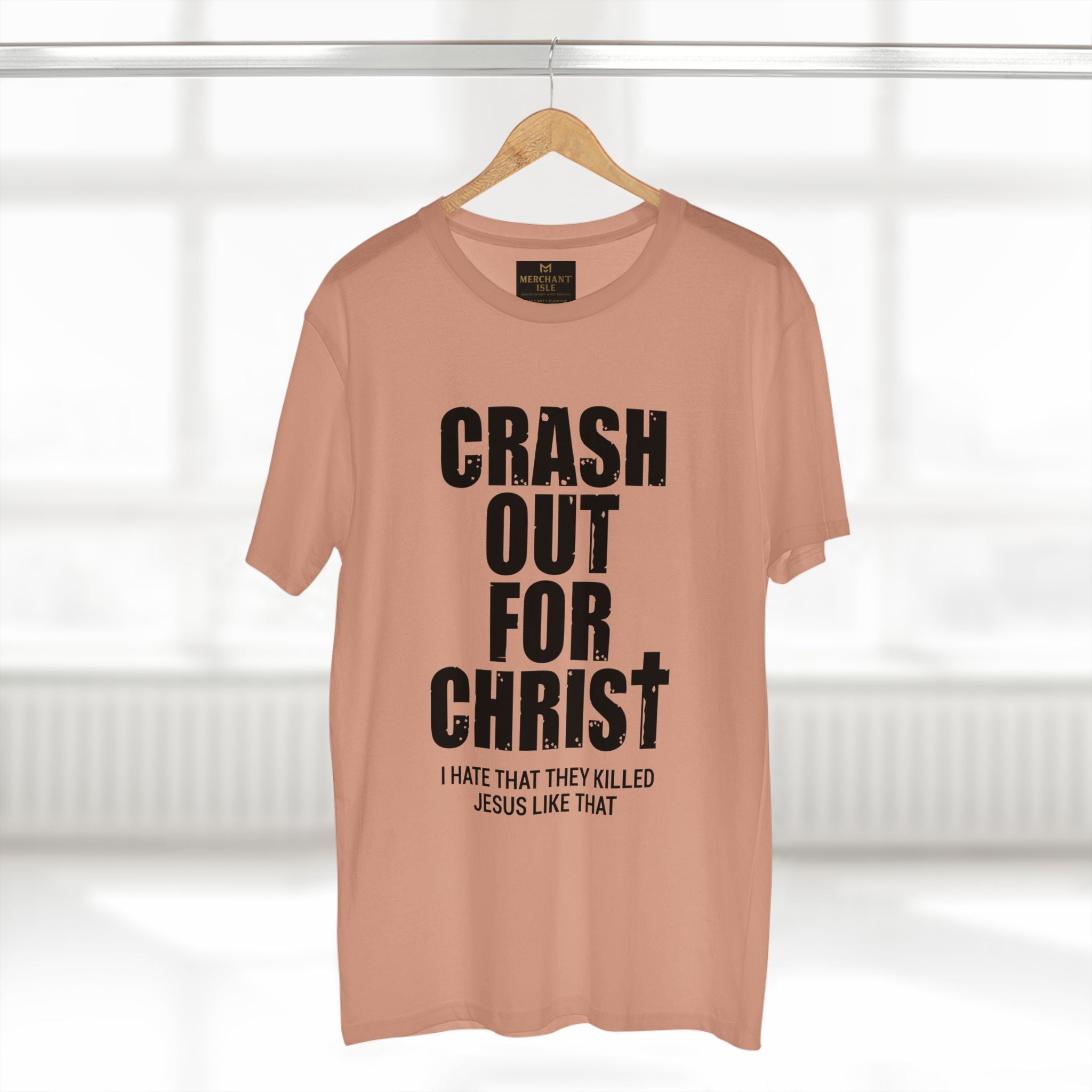 Crash Out for Christ Tee, Christian T-Shirt, Faith Apparel, Religious Gift, Casual Wear, Inspirational Shirts