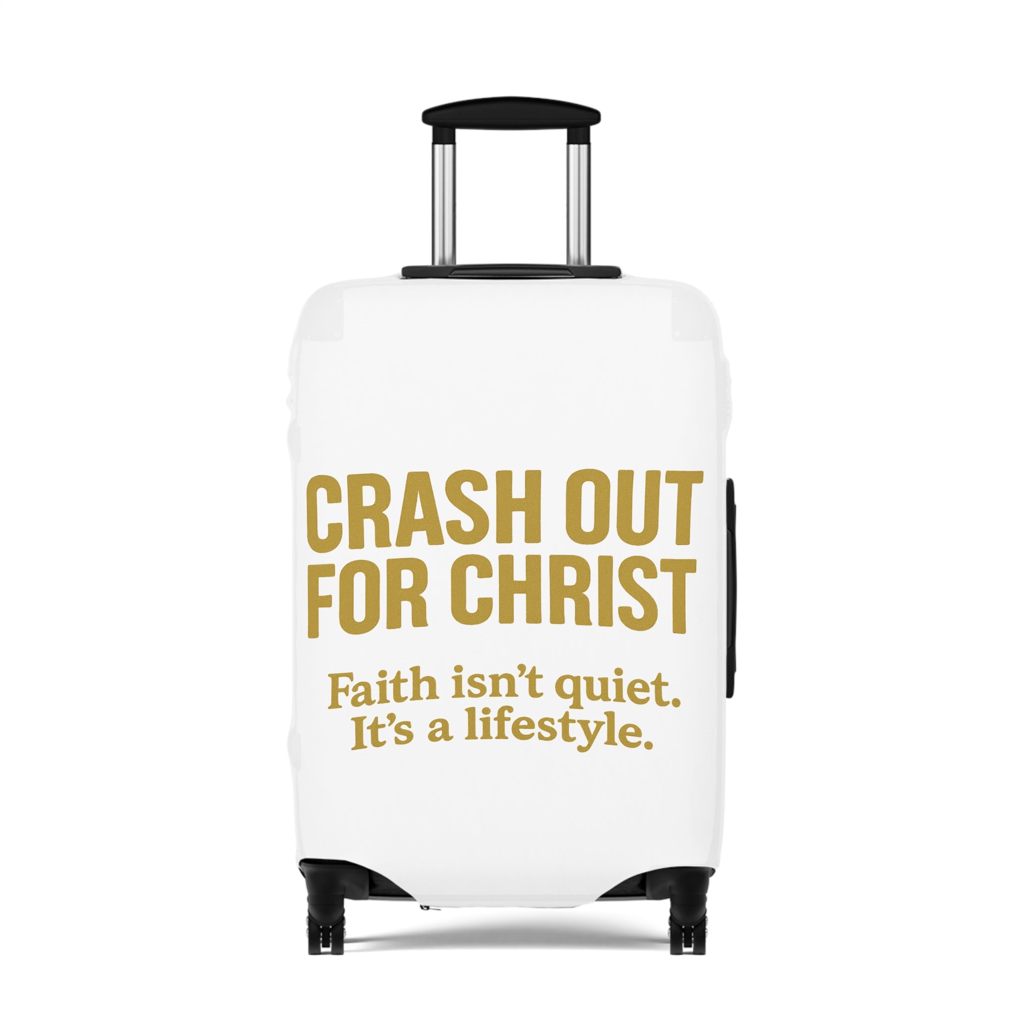 Inspirational Luggage Cover - "Crash Out for Christ"