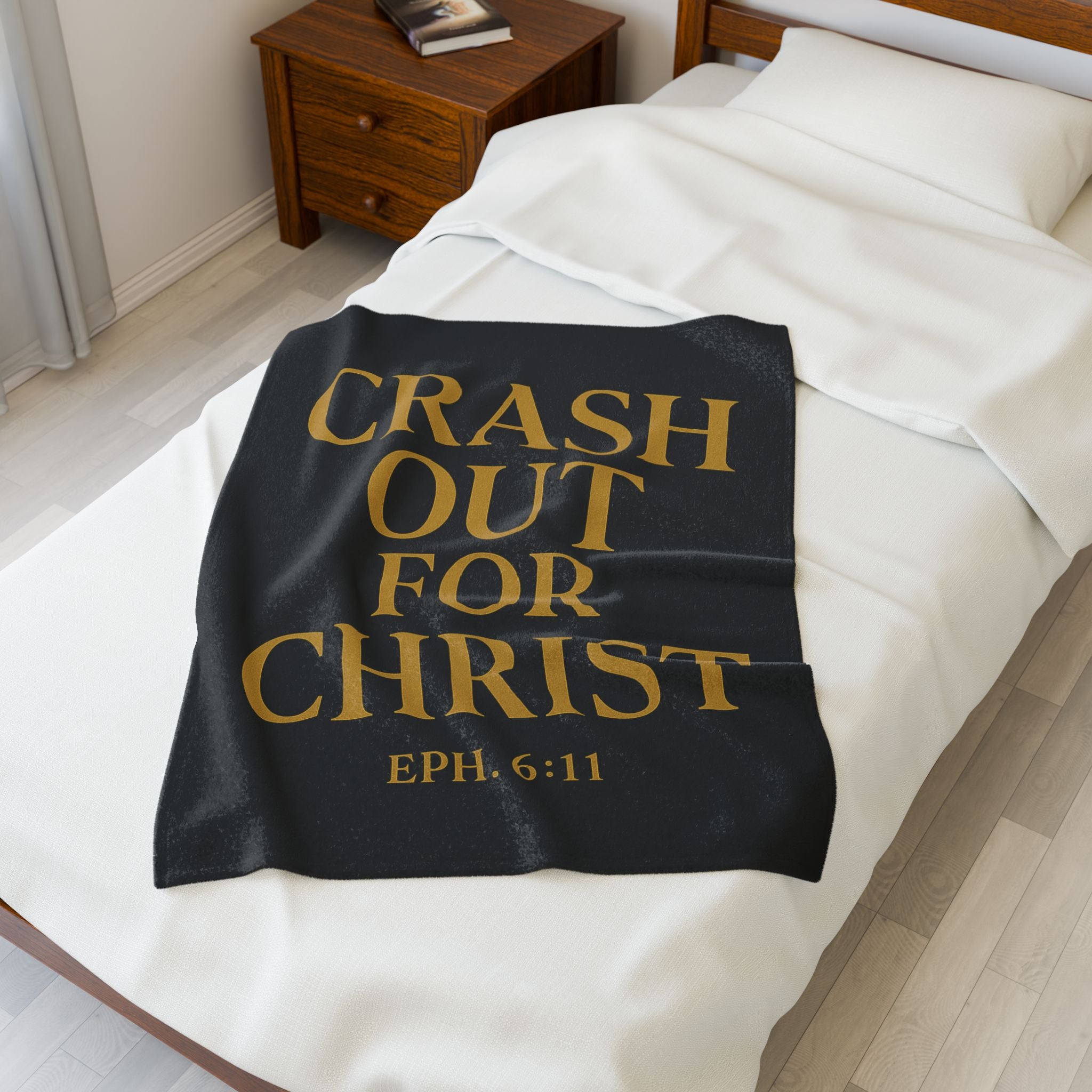 Crash Out for Christ Velveteen Plush Blanket