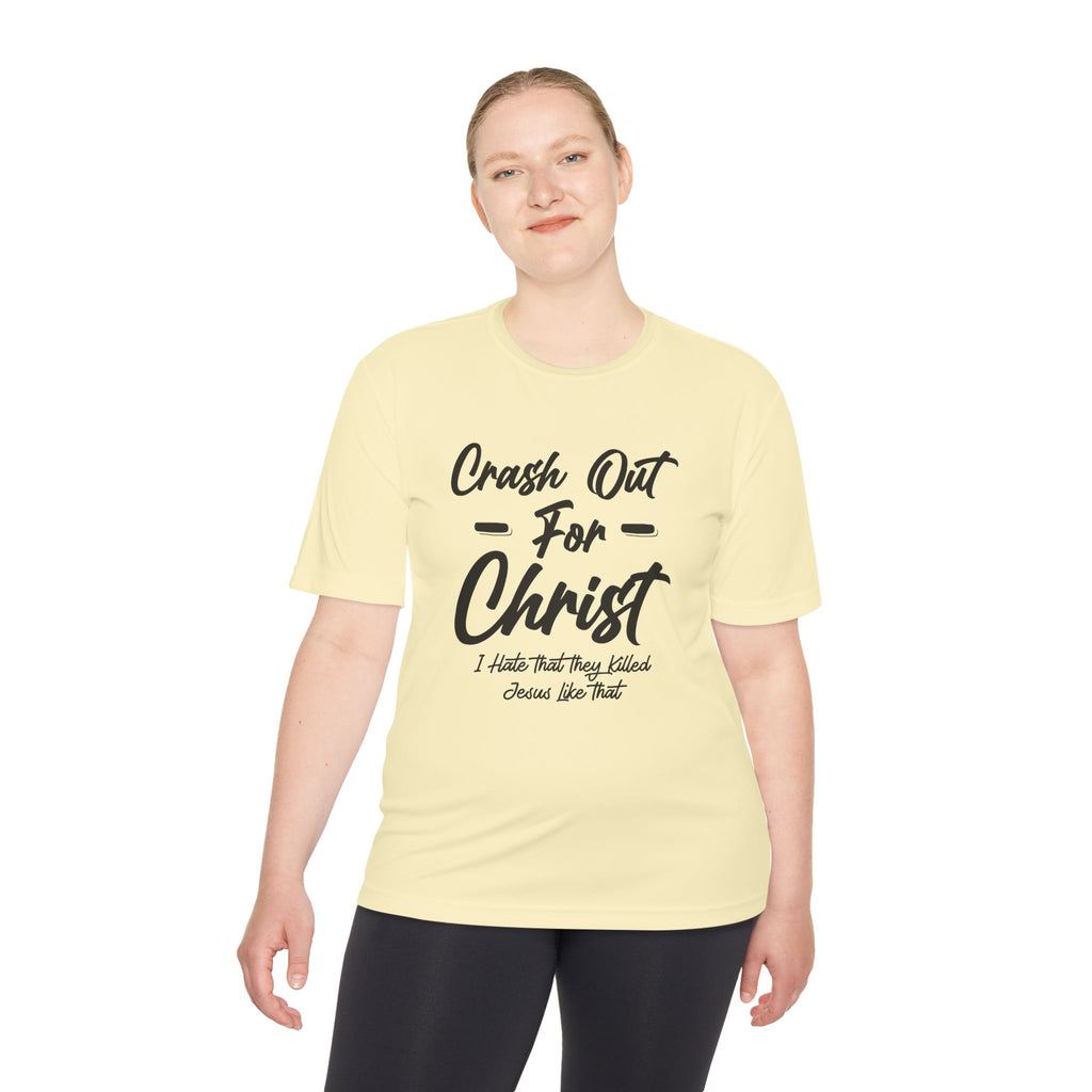 Unisex Moisture Wicking Tee for Active Praise, Faith-Based Workout, Gift for Believers, Christian Sportswear, Comfortable Church Tee