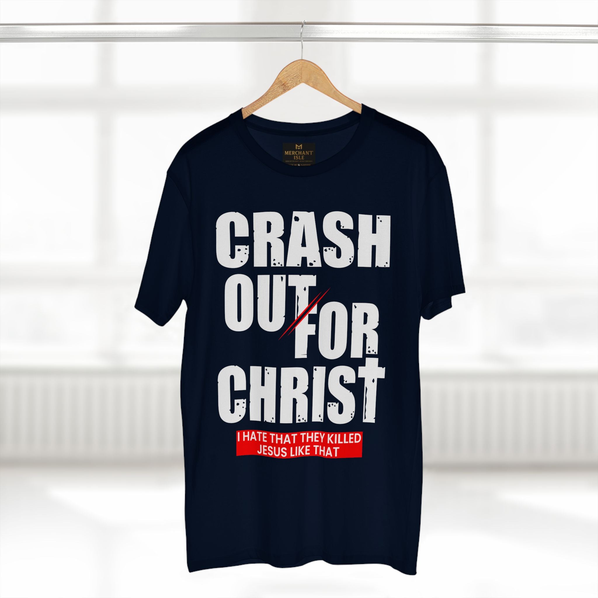Crash Out for Christ Tee, Faith-Based T-Shirt, Religious Apparel, Inspirational Gift, Christian Tees, Casual Faith Wear