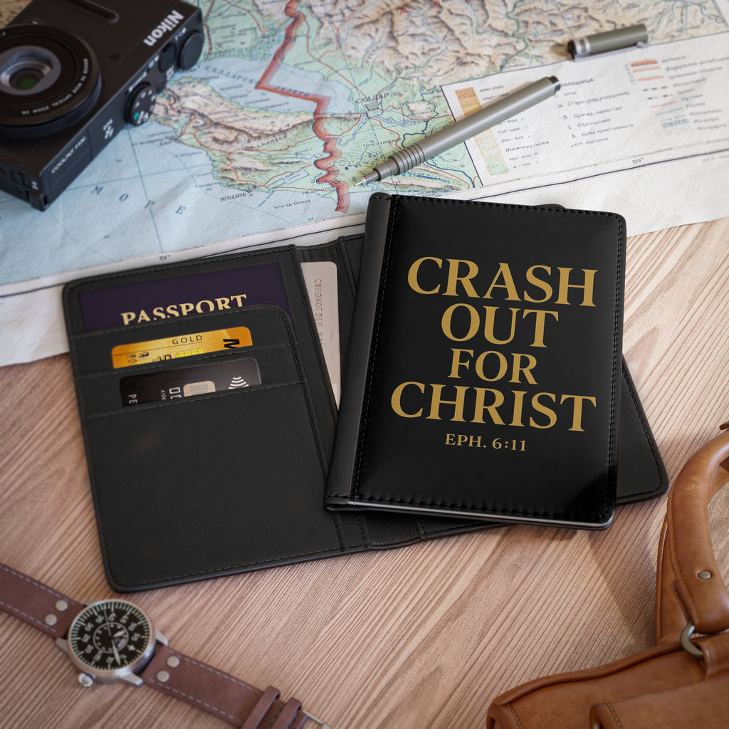 Inspirational Passport Cover - "Crash Out for Christ"