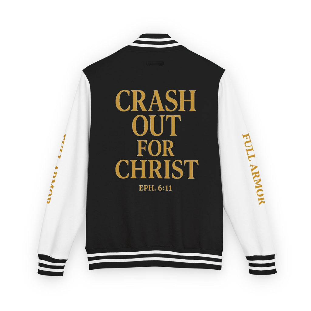 Crash Out for Christ Unisex Heavyweight Letterman Jacket