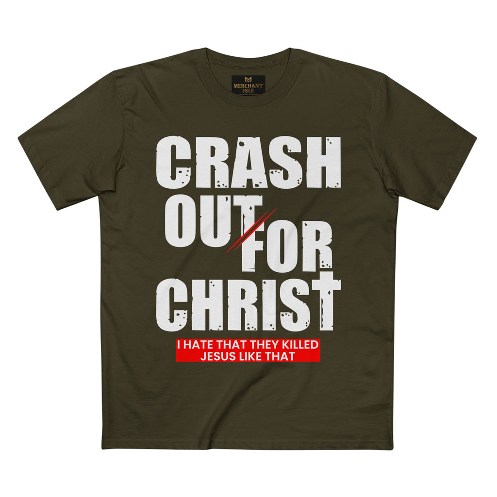 Crash Out for Christ Tee, Faith-Based T-Shirt, Religious Apparel, Inspirational Gift, Christian Tees, Casual Faith Wear