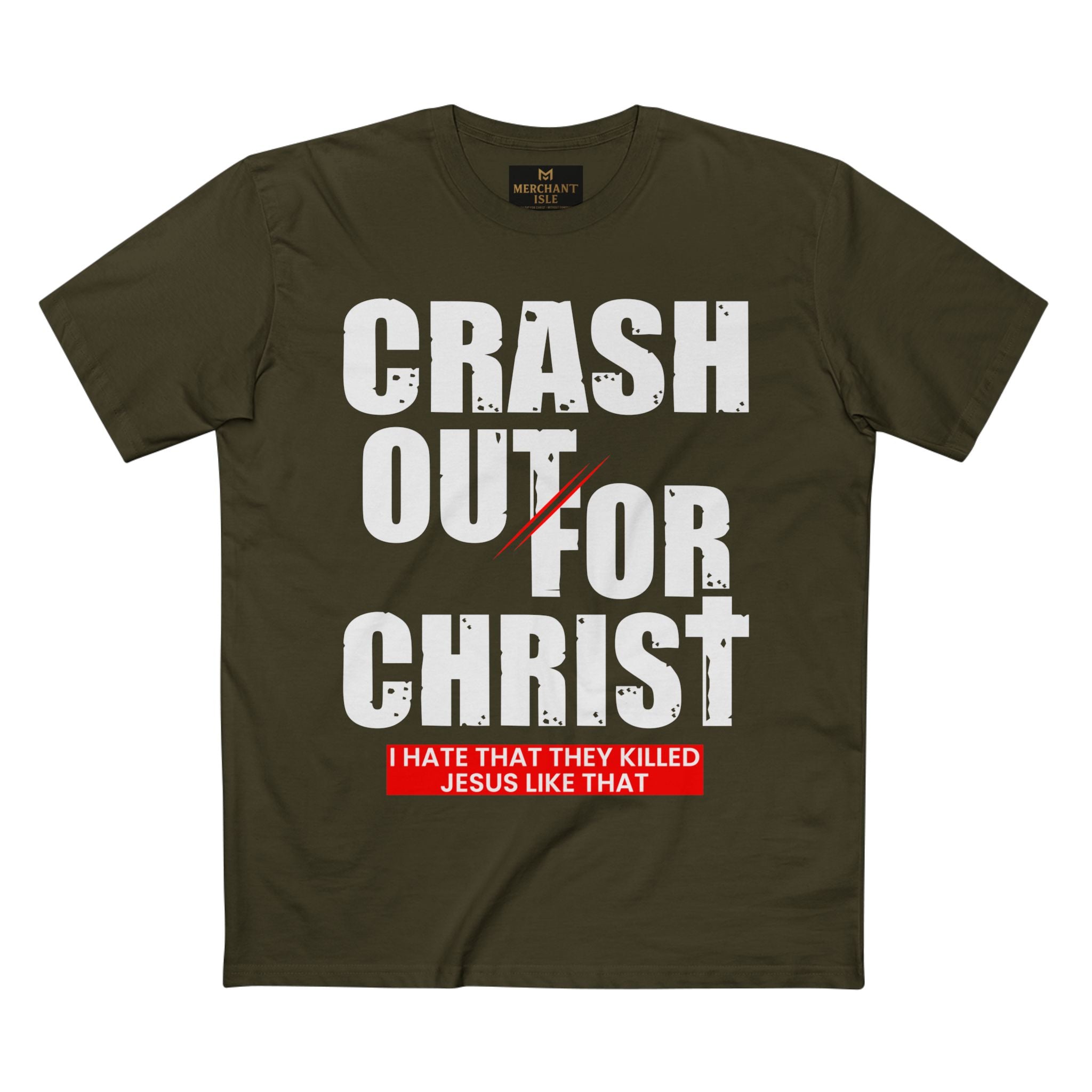 Crash Out for Christ Tee, Faith-Based T-Shirt, Religious Apparel, Inspirational Gift, Christian Tees, Casual Faith Wear
