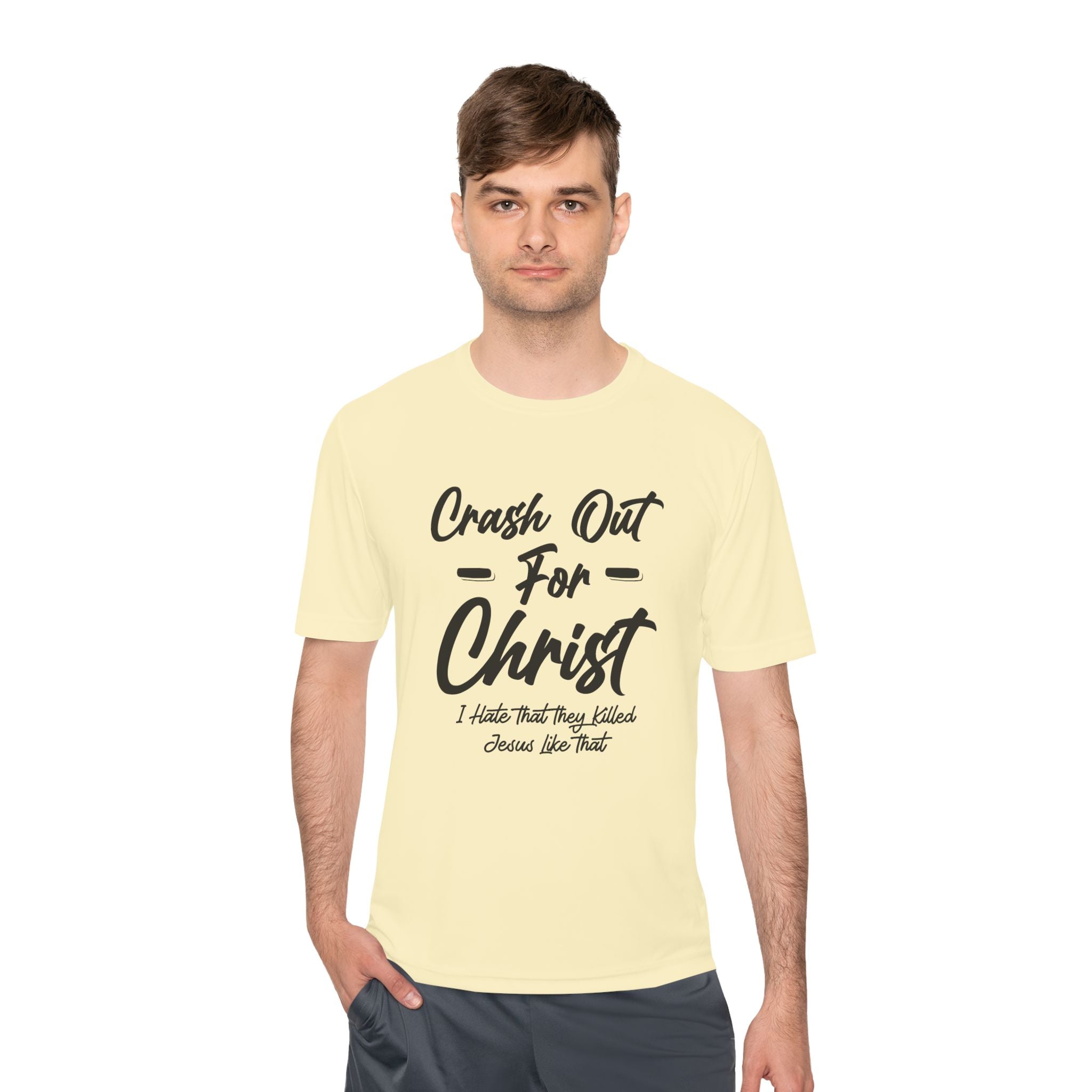 Unisex Moisture Wicking Tee for Active Praise, Faith-Based Workout, Gift for Believers, Christian Sportswear, Comfortable Church Tee