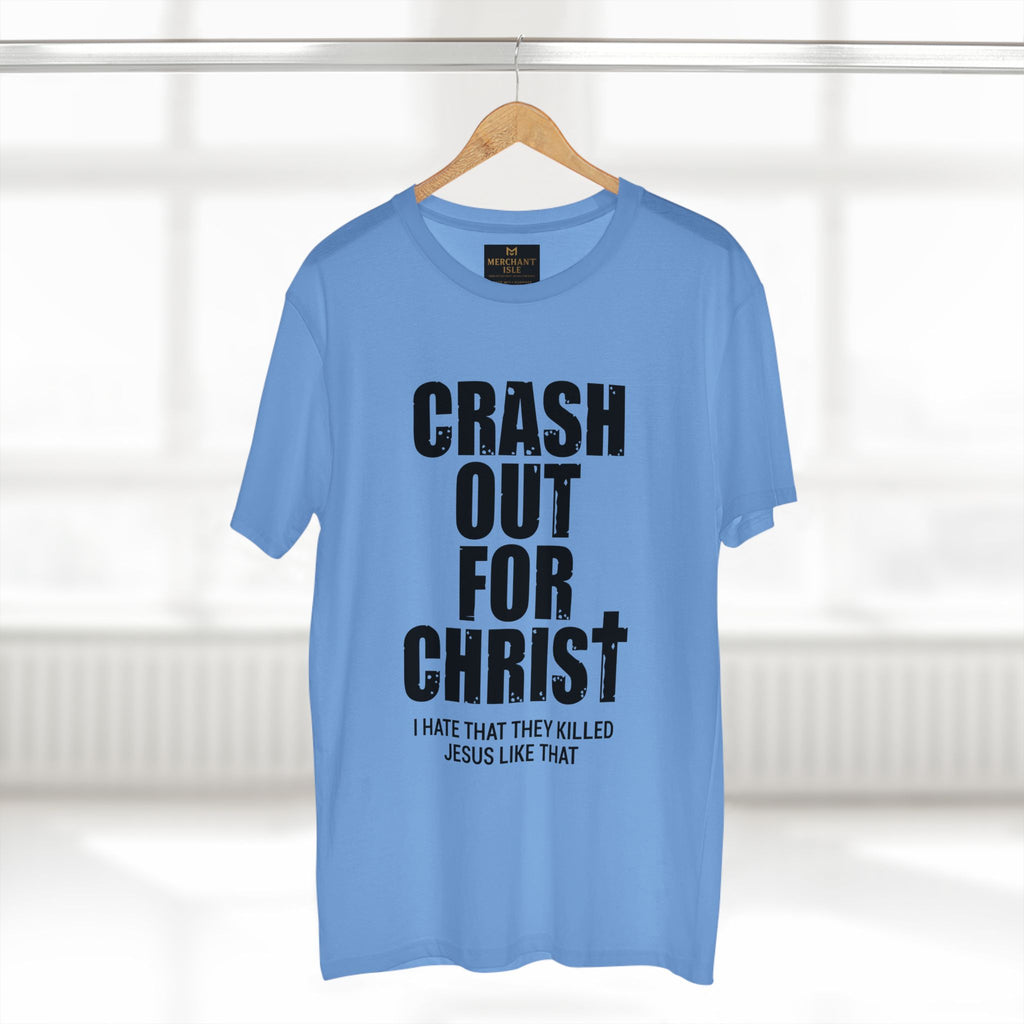 Crash Out for Christ Tee, Christian T-Shirt, Faith Apparel, Religious Gift, Casual Wear, Inspirational Shirts