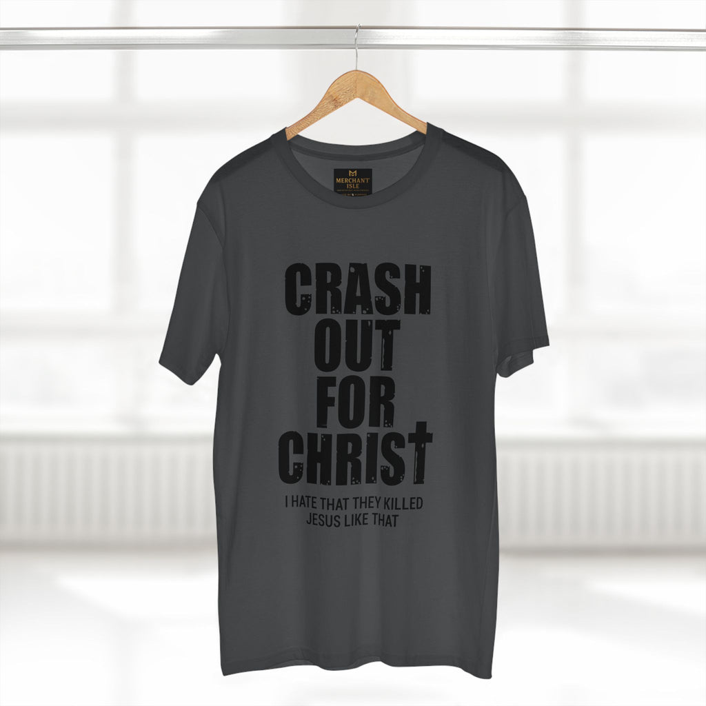 Crash Out for Christ Tee, Christian T-Shirt, Faith Apparel, Religious Gift, Casual Wear, Inspirational Shirts