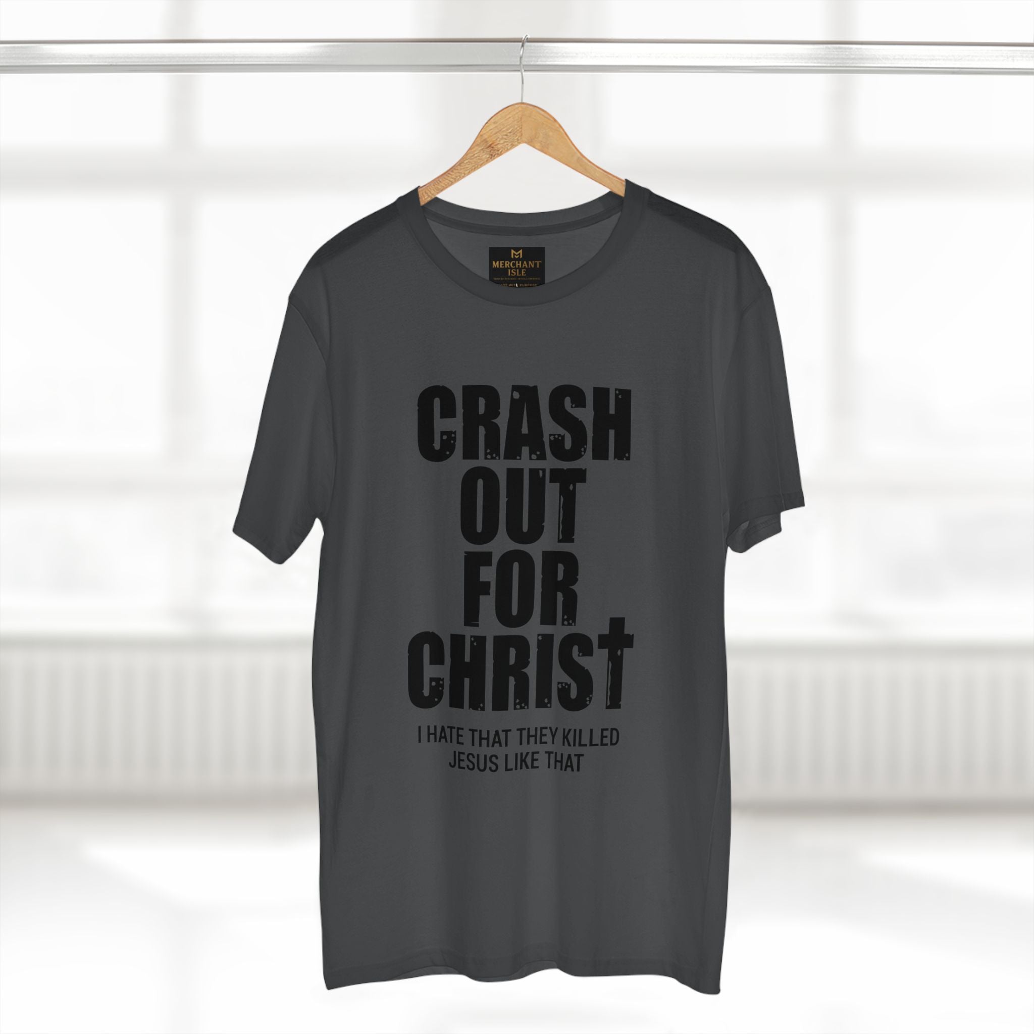 Crash Out for Christ Tee, Christian T-Shirt, Faith Apparel, Religious Gift, Casual Wear, Inspirational Shirts