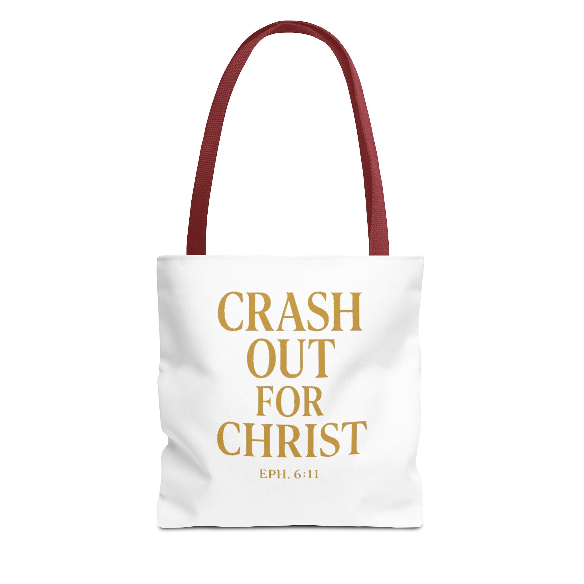 Inspirational Christian Tote Bag - "Crash Out for Christ"