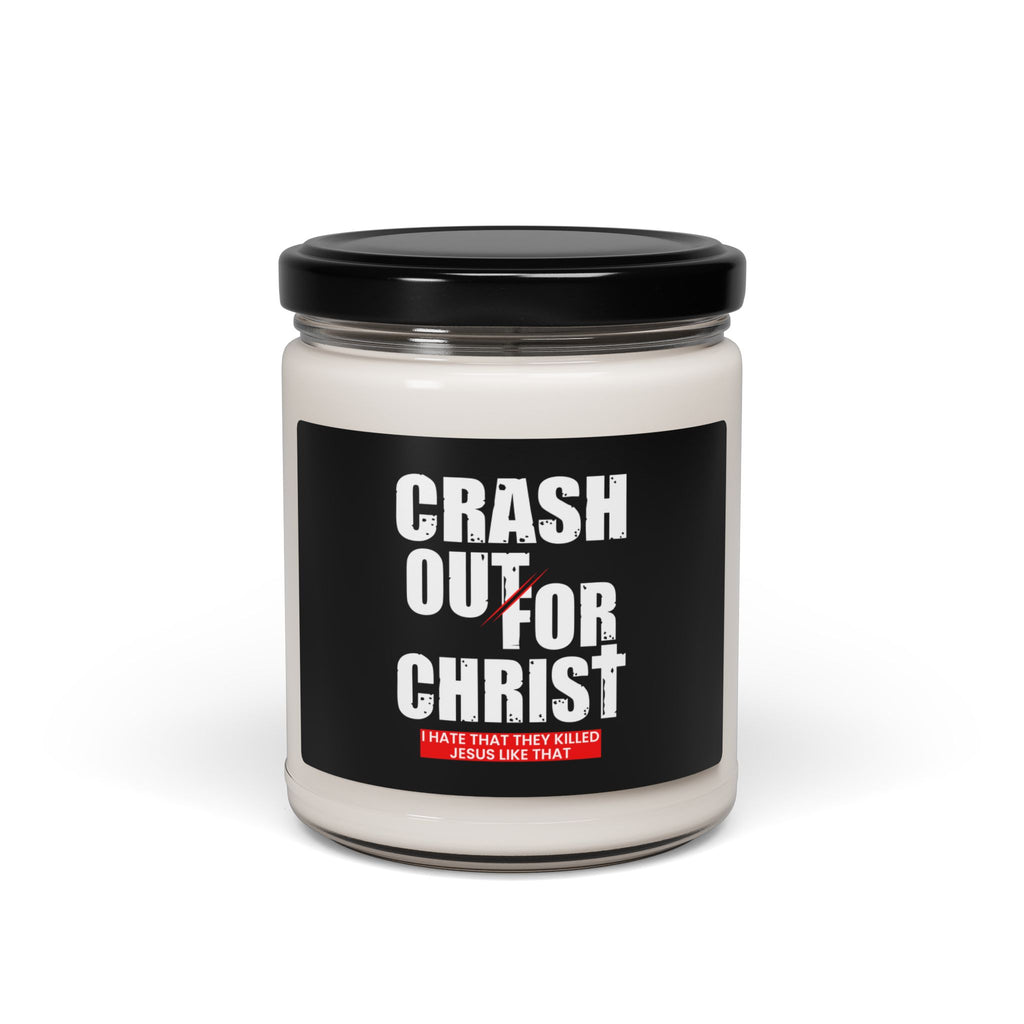 Christian Inspirational Scented Soy Candle | Crash Out for Christ | Unique Gift for Faith Lovers, Home Decor, Spiritual Retreat, Relaxation